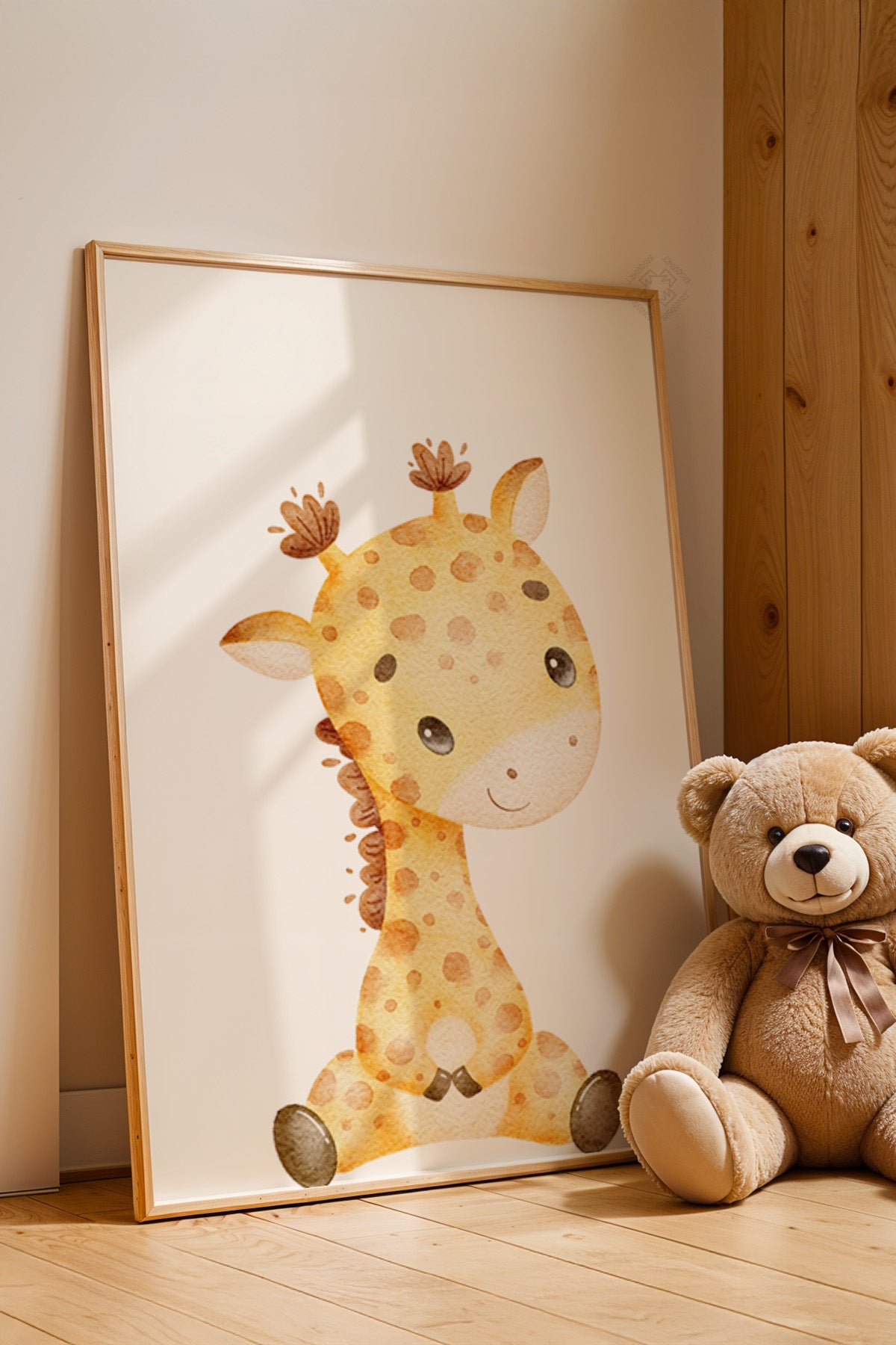 Çocuk Odası, Bebek Odası Ahşap Çerçeveli Poster, Tablo No:15
