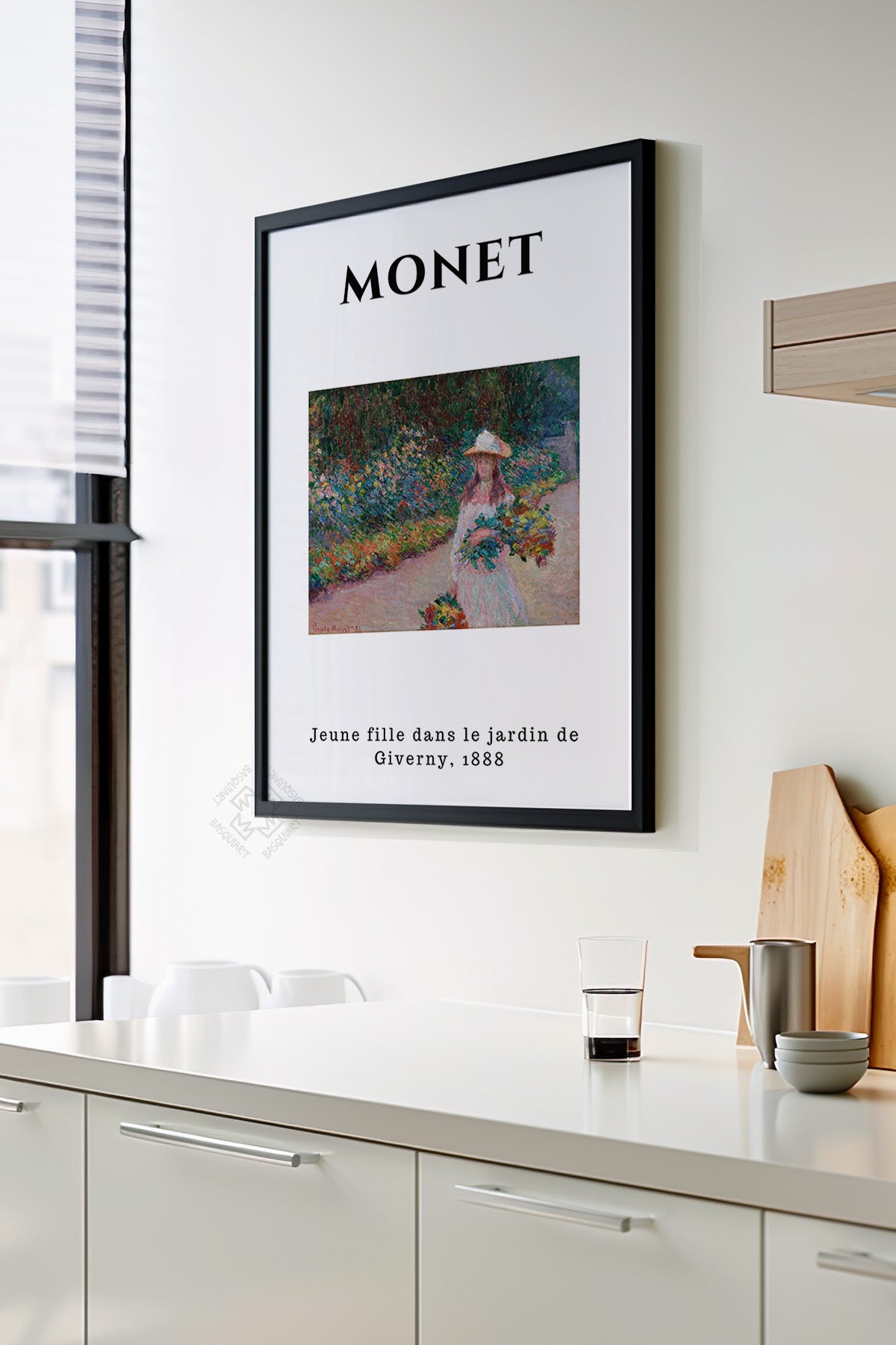 Claude Monet Serisi Siyah Çerçeveli Poster, Tablo Duvar Dekoru No:2
