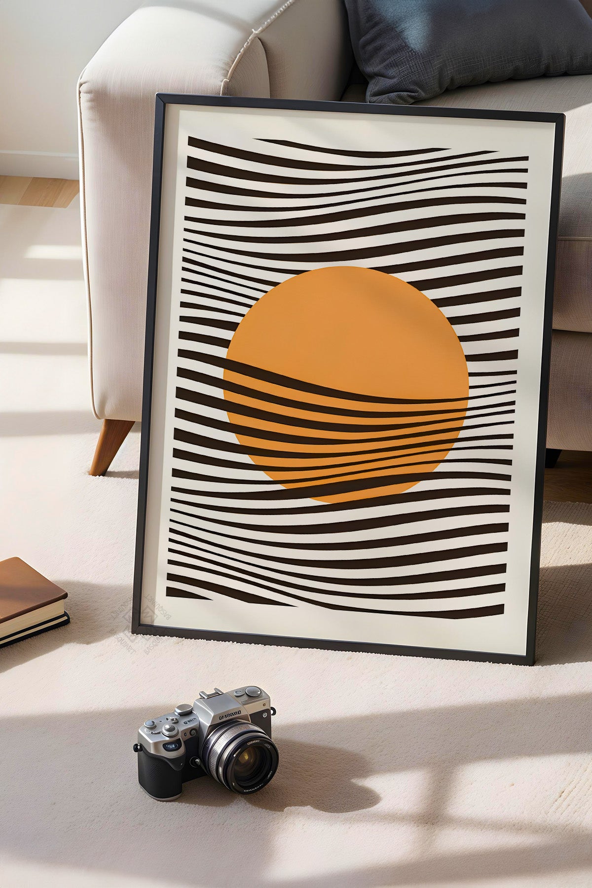 Bauhaus Serisi Siyah Çerçeveli Poster, Tablo No:34