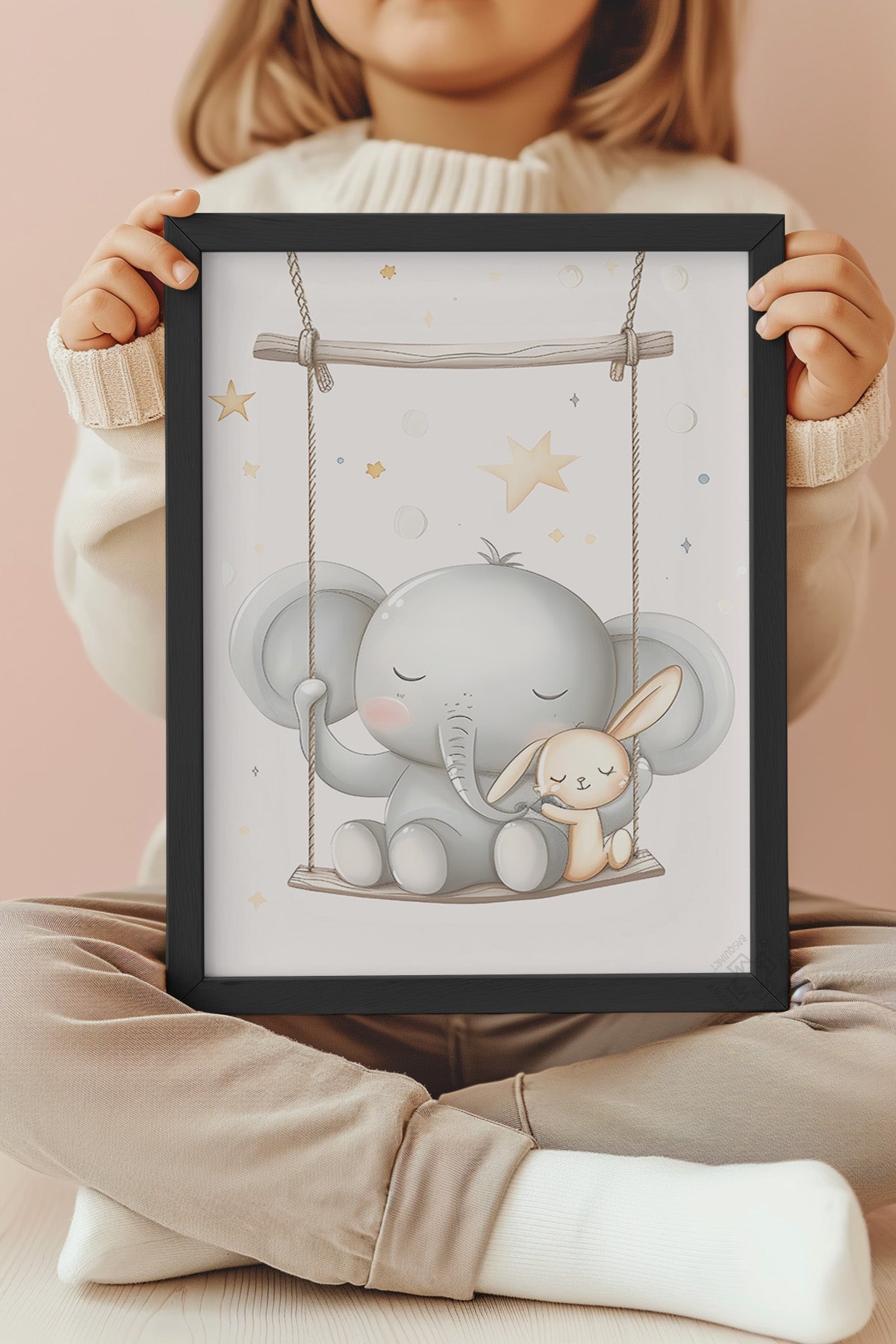 Çocuk Odası, Bebek Odası Siyah Çerçeveli Poster, Tablo No:73