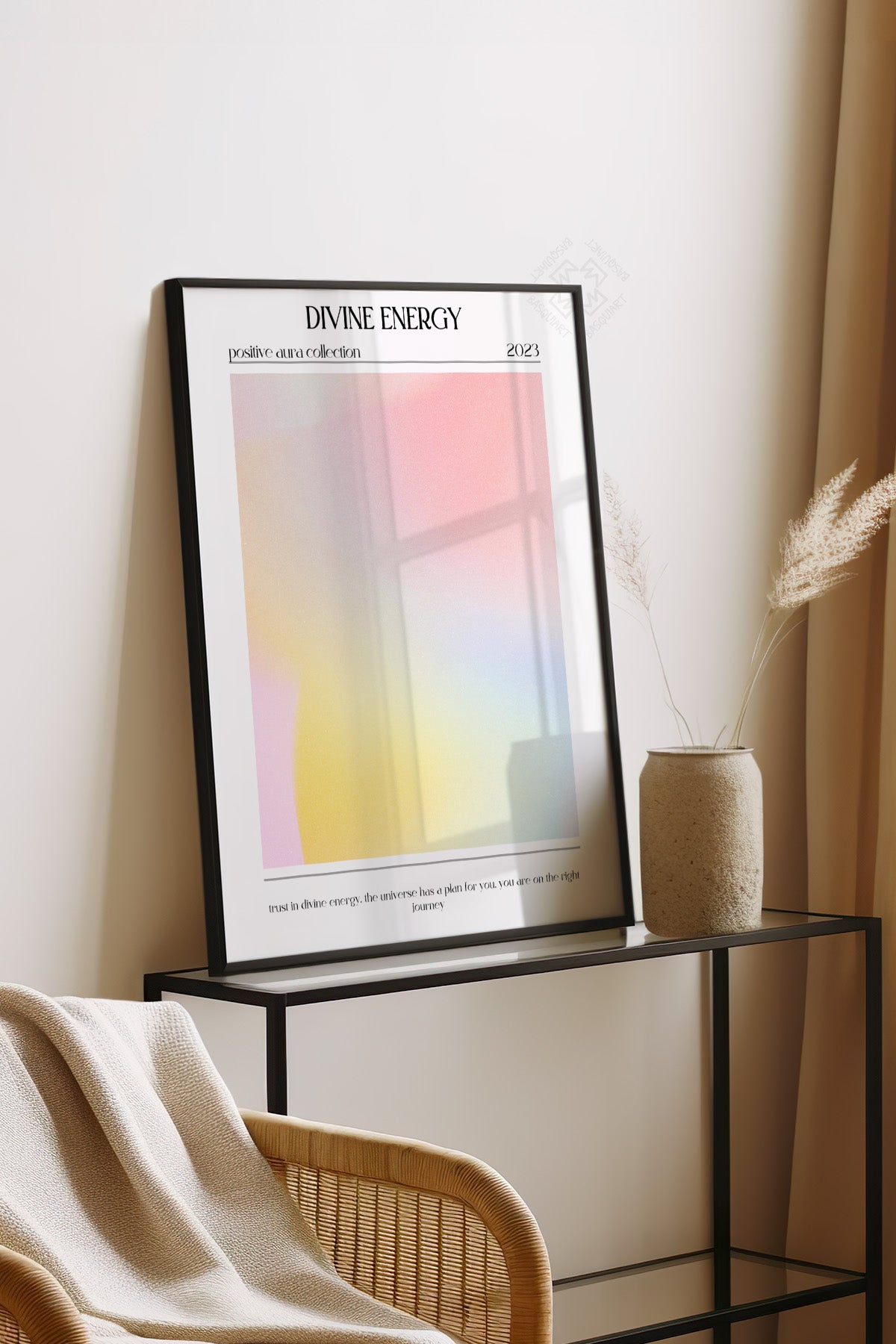 Aura Serisi Siyah Çerçeveli Poster, Tablo No:52