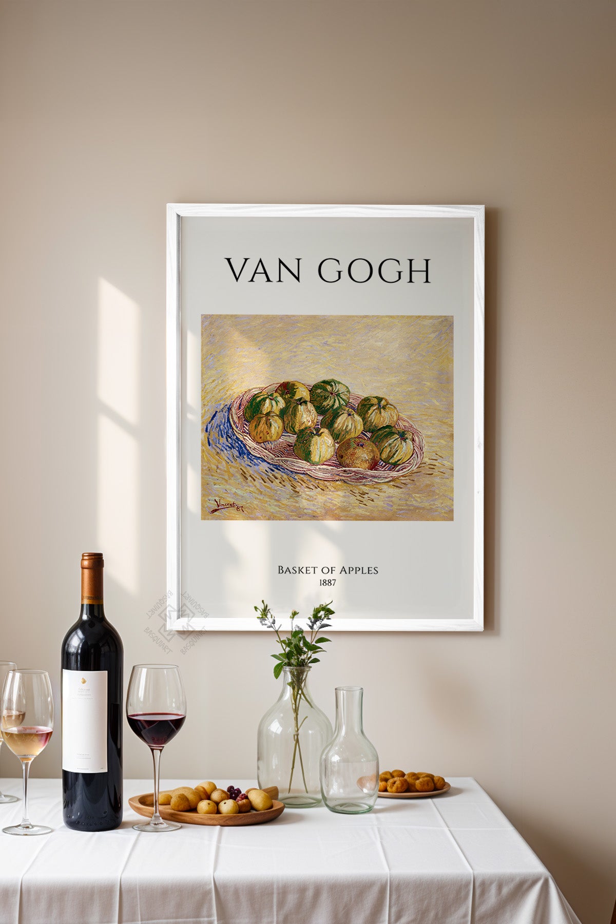 Vincent Van Gogh Serisi Beyaz Çerçeveli Poster, Tablo Duvar Dekoru No:29