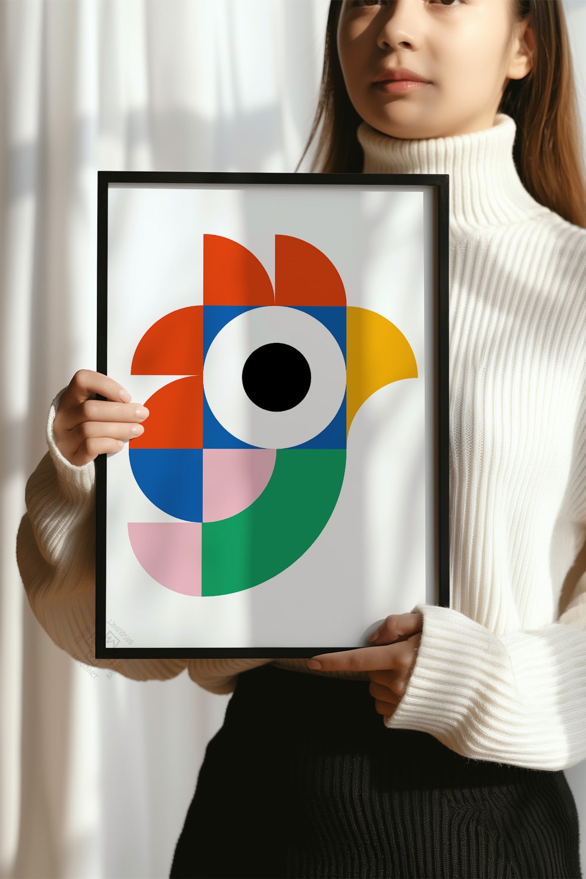 Bauhaus Serisi Siyah Çerçeveli Poster, Tablo No:10