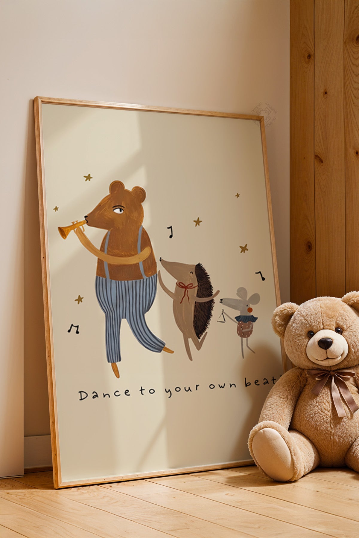 Çocuk Odası, Bebek Odası Ahşap Çerçeveli Poster, Tablo No:39