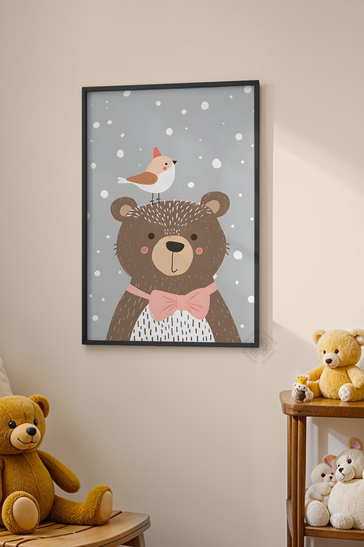 Çocuk Odası, Bebek Odası Siyah Çerçeveli Poster, Tablo No:72
