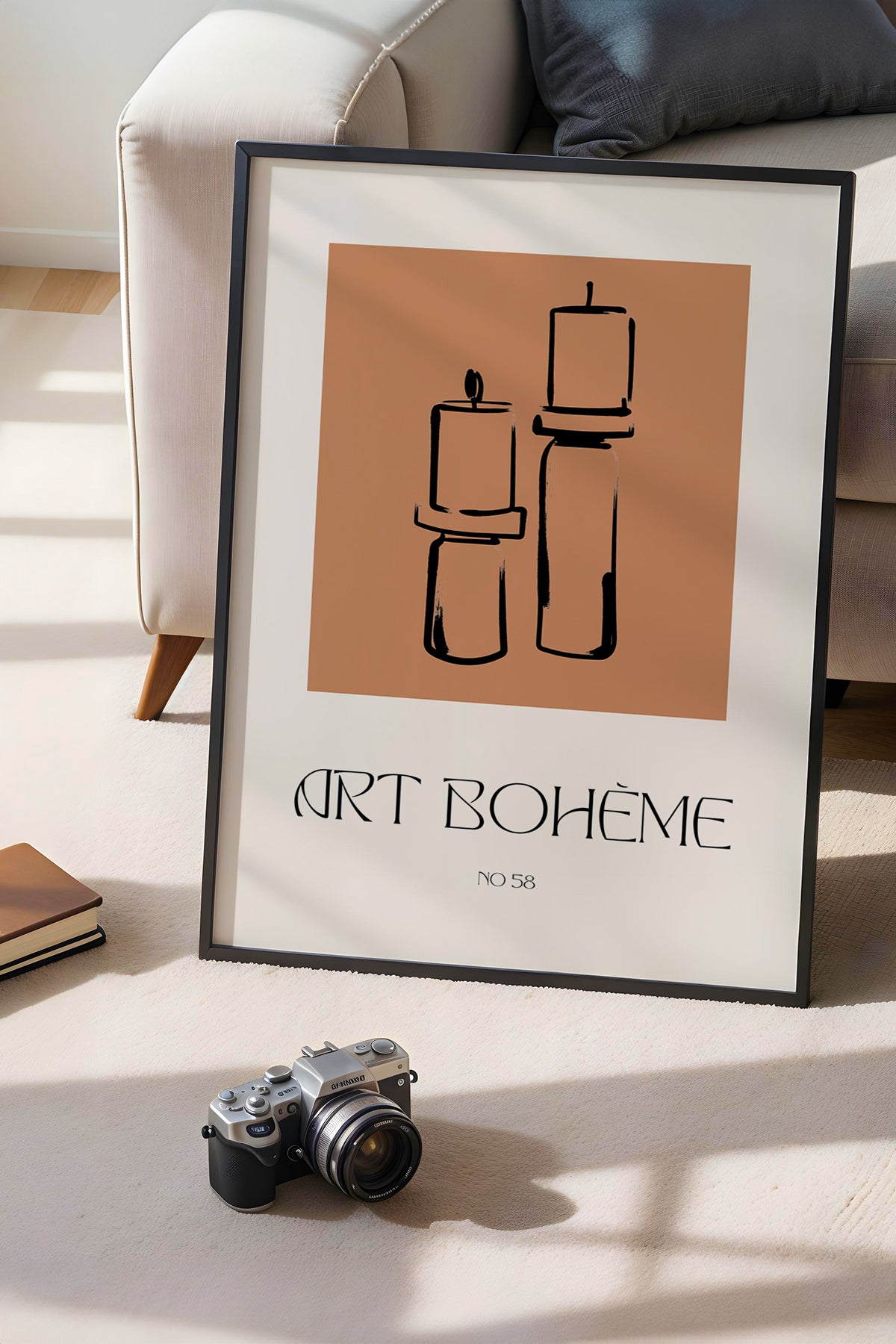 Bohemian Serisi Siyah Çerçeveli Poster, Tablo No:66