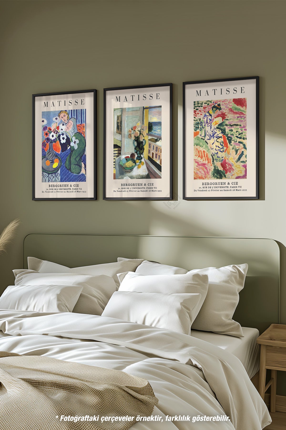Matisse 3'lü Siyah Çerçeveli Poster, Tablo Seti No:16