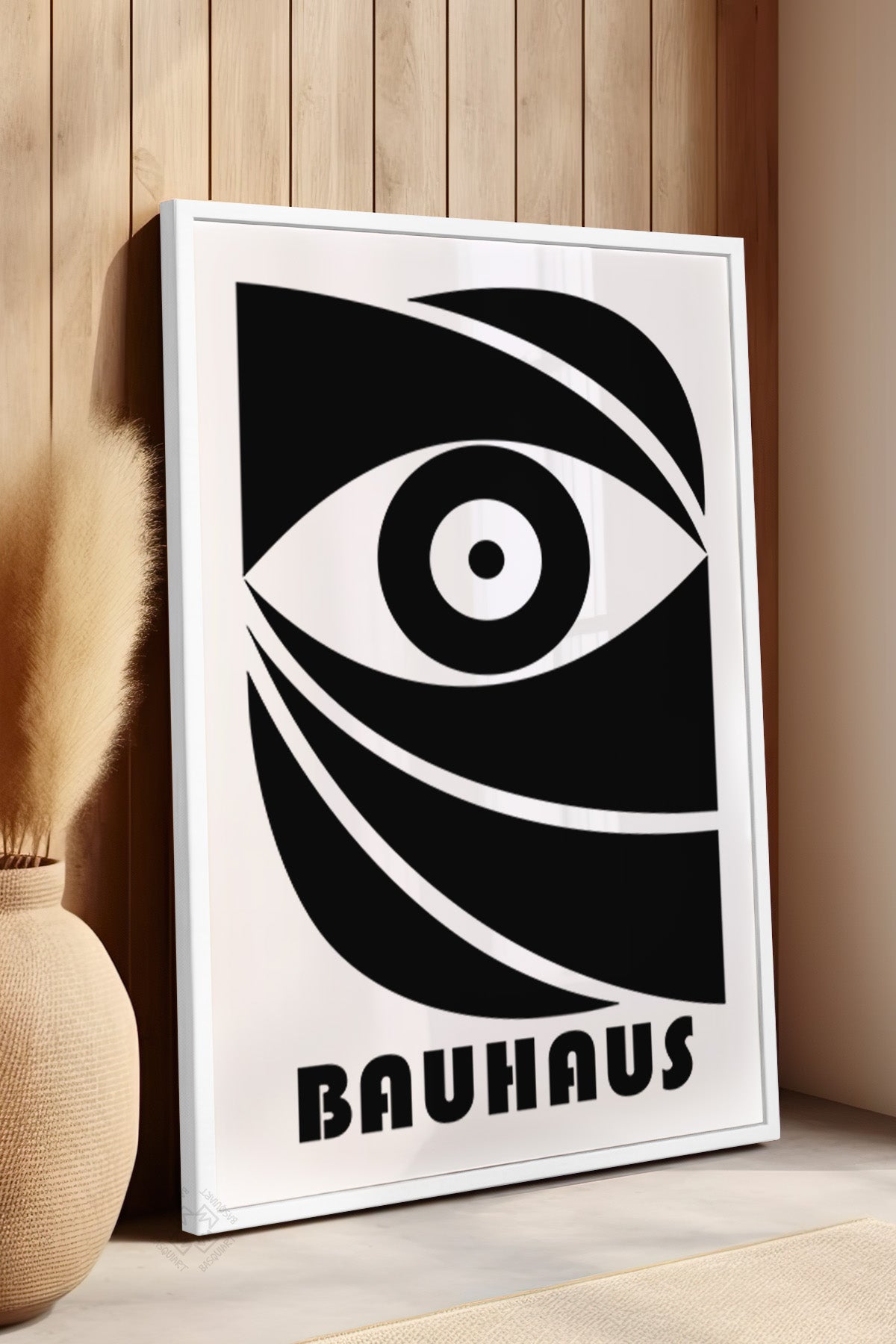 Bauhaus Serisi Beyaz Çerçeveli Poster, Tablo No:61