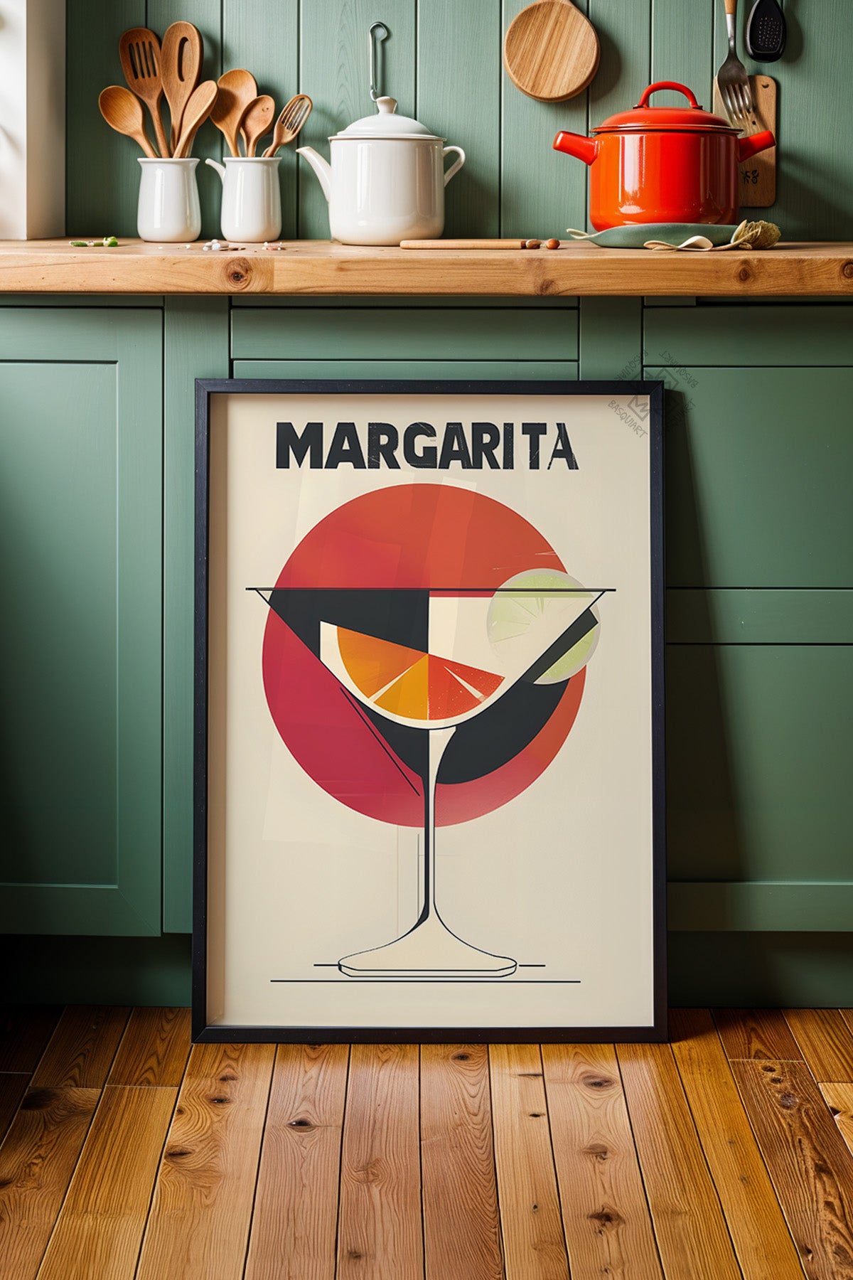 Kokteyl Serisi Siyah Çerçeveli Poster, Tablo, Cafe, Restoran, Mutfak Duvar Dekoru No:41