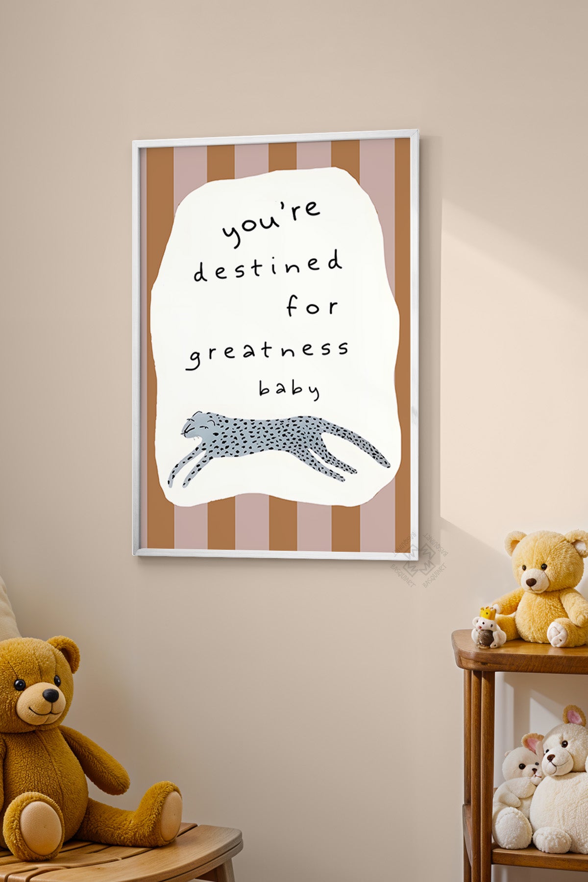 Çocuk Odası, Bebek Odası Beyaz Çerçeveli Poster, Tablo No:198