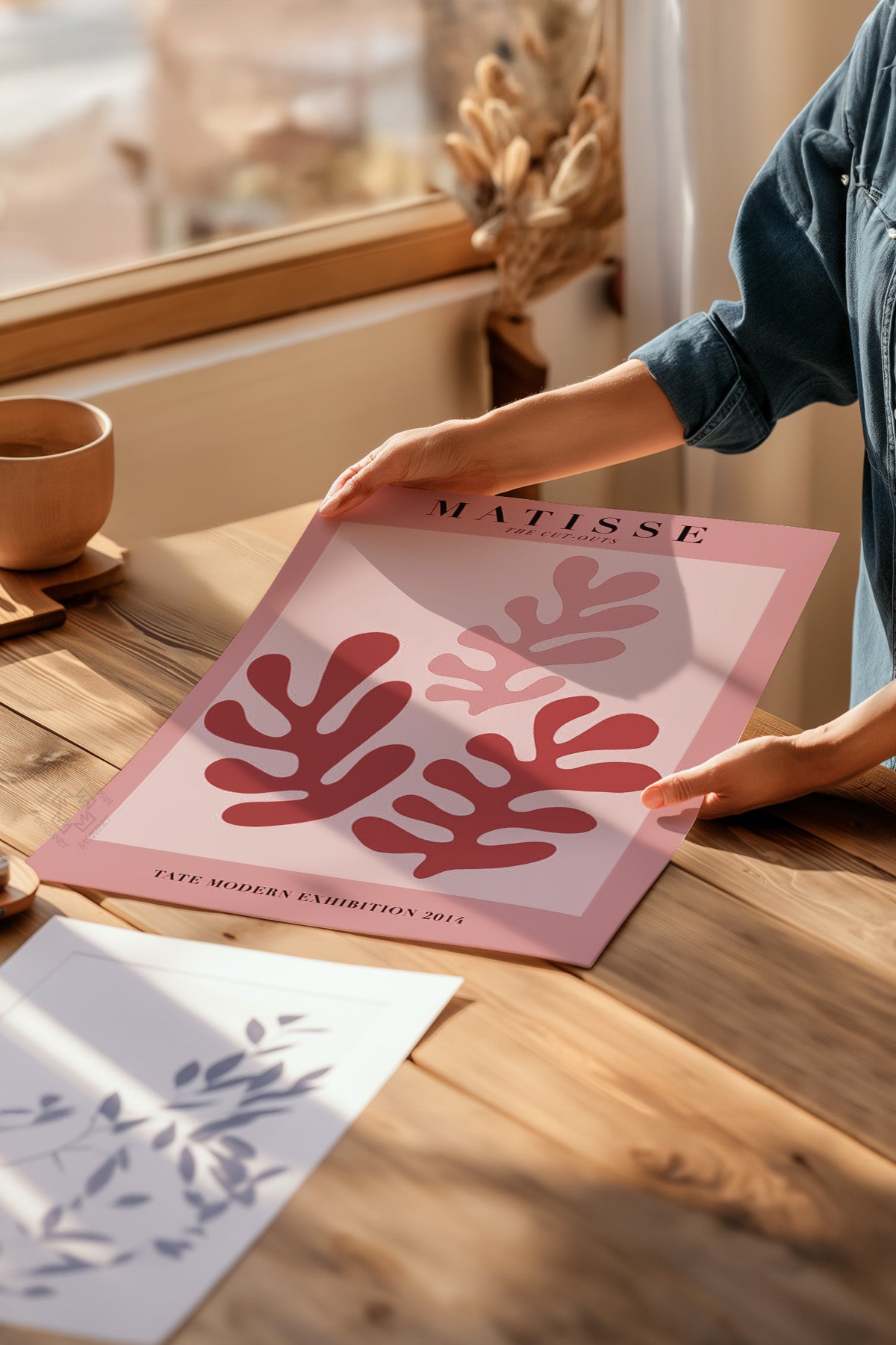 Pembe Matisse 3'lü Poster Seti, Duvar Dekoru No:33