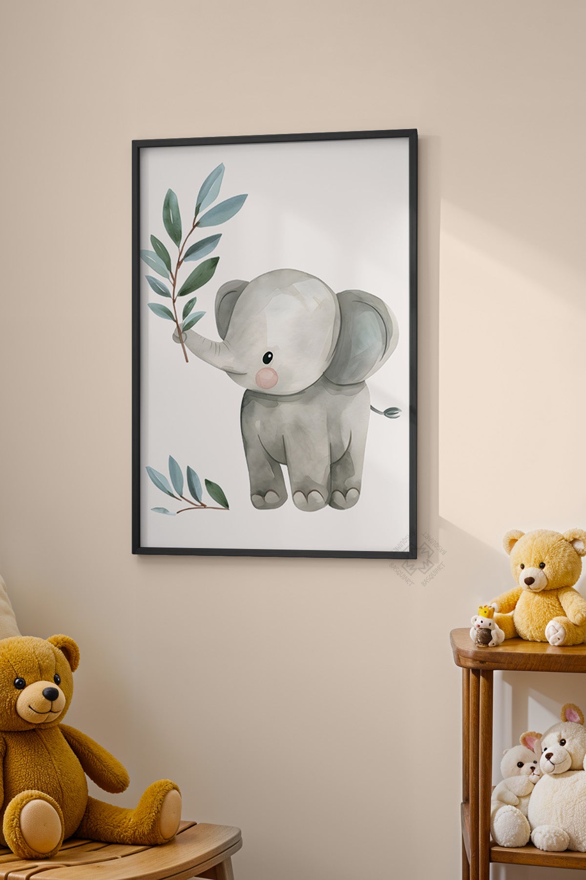 Çocuk Odası, Bebek Odası Siyah Çerçeveli Poster, Tablo No:84