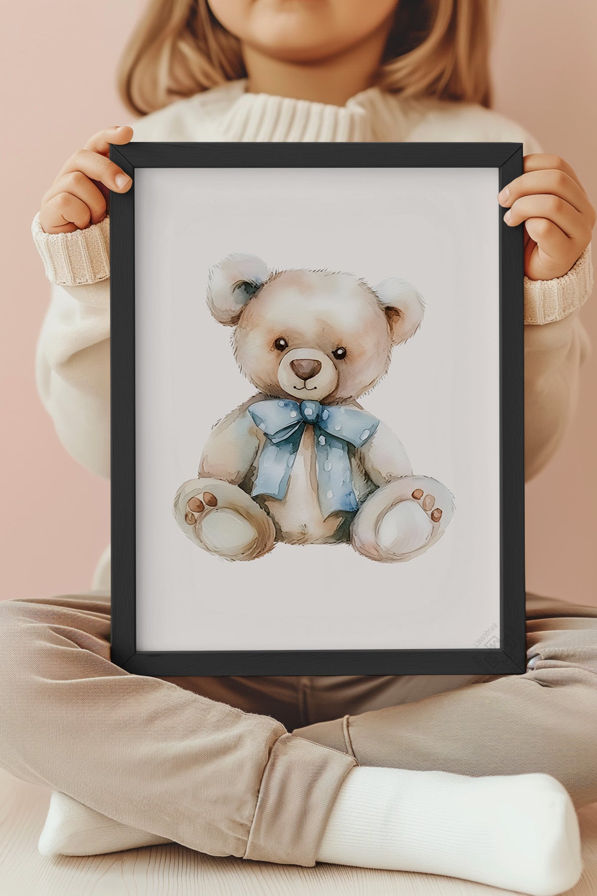 Çocuk Odası, Bebek Odası Siyah Çerçeveli Poster, Tablo No:59