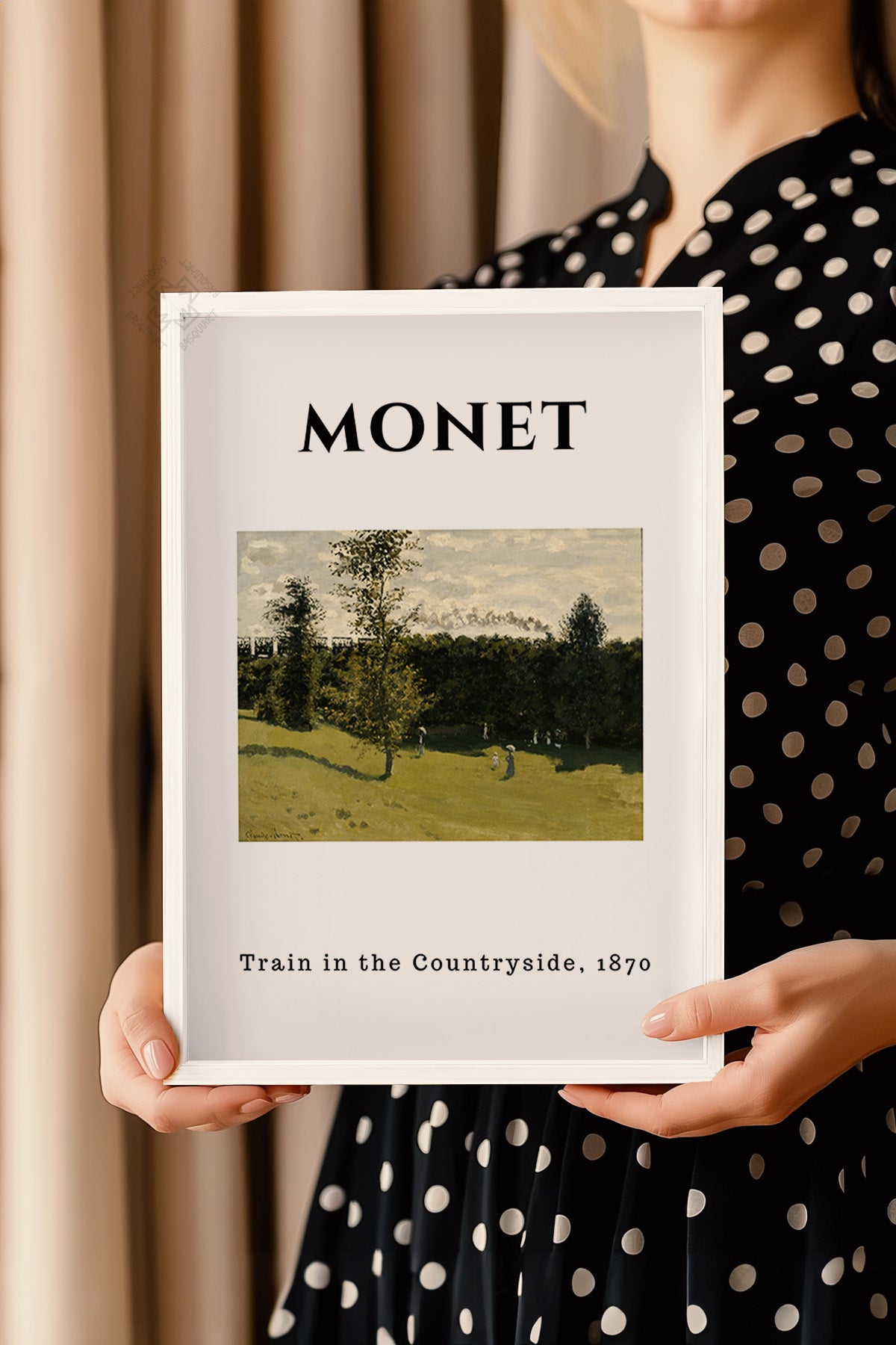 Claude Monet Serisi Beyaz Çerçeveli Poster, Tablo Duvar Dekoru No:15