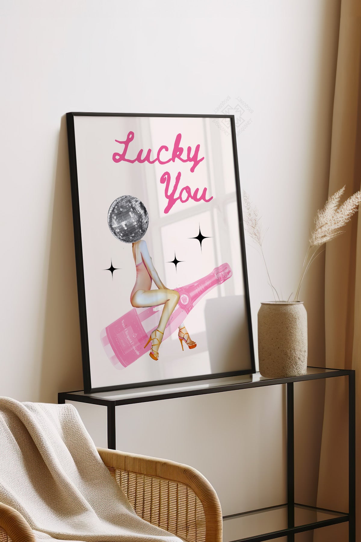 Lucky You Serisi Siyah Çerçeveli Poster, Tablo Duvar Dekoru No:49