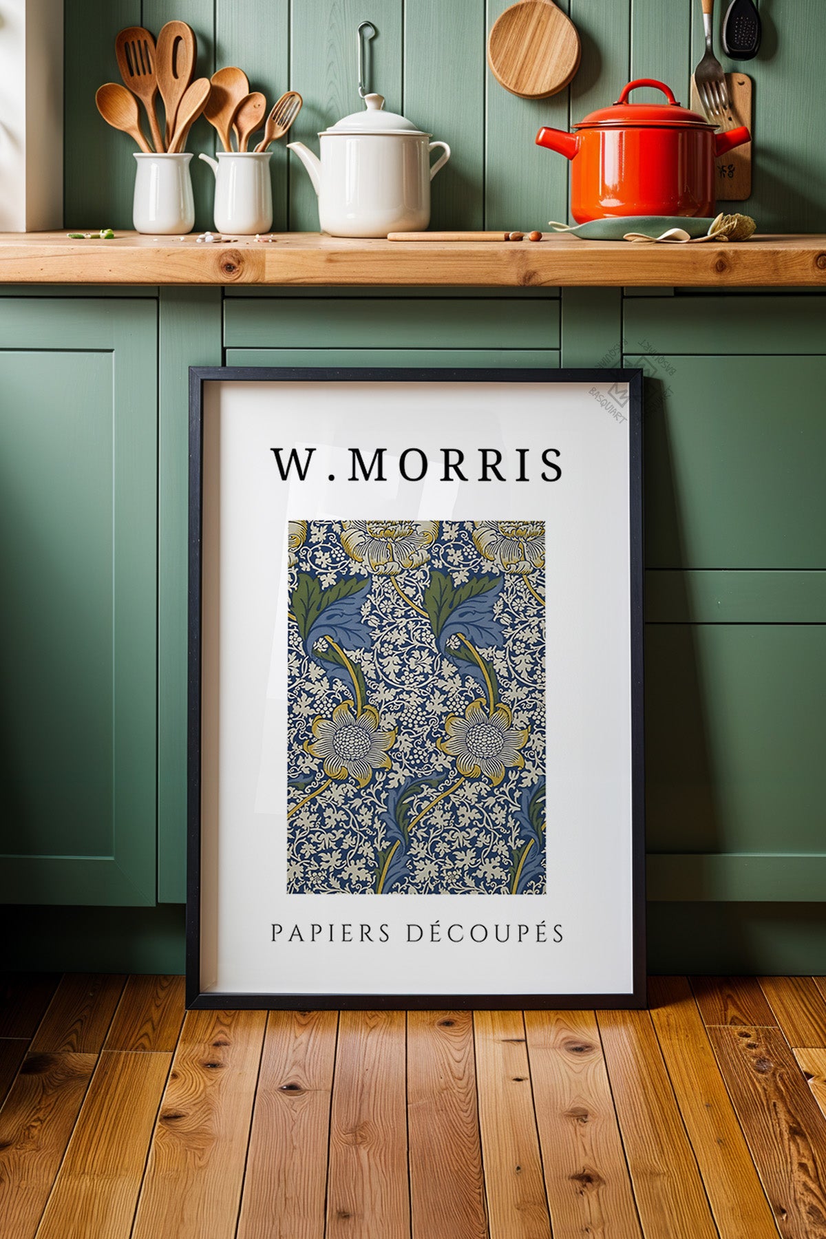 William Morris Serisi Siyah Çerçeveli Poster, Tablo Duvar Dekoru No:19