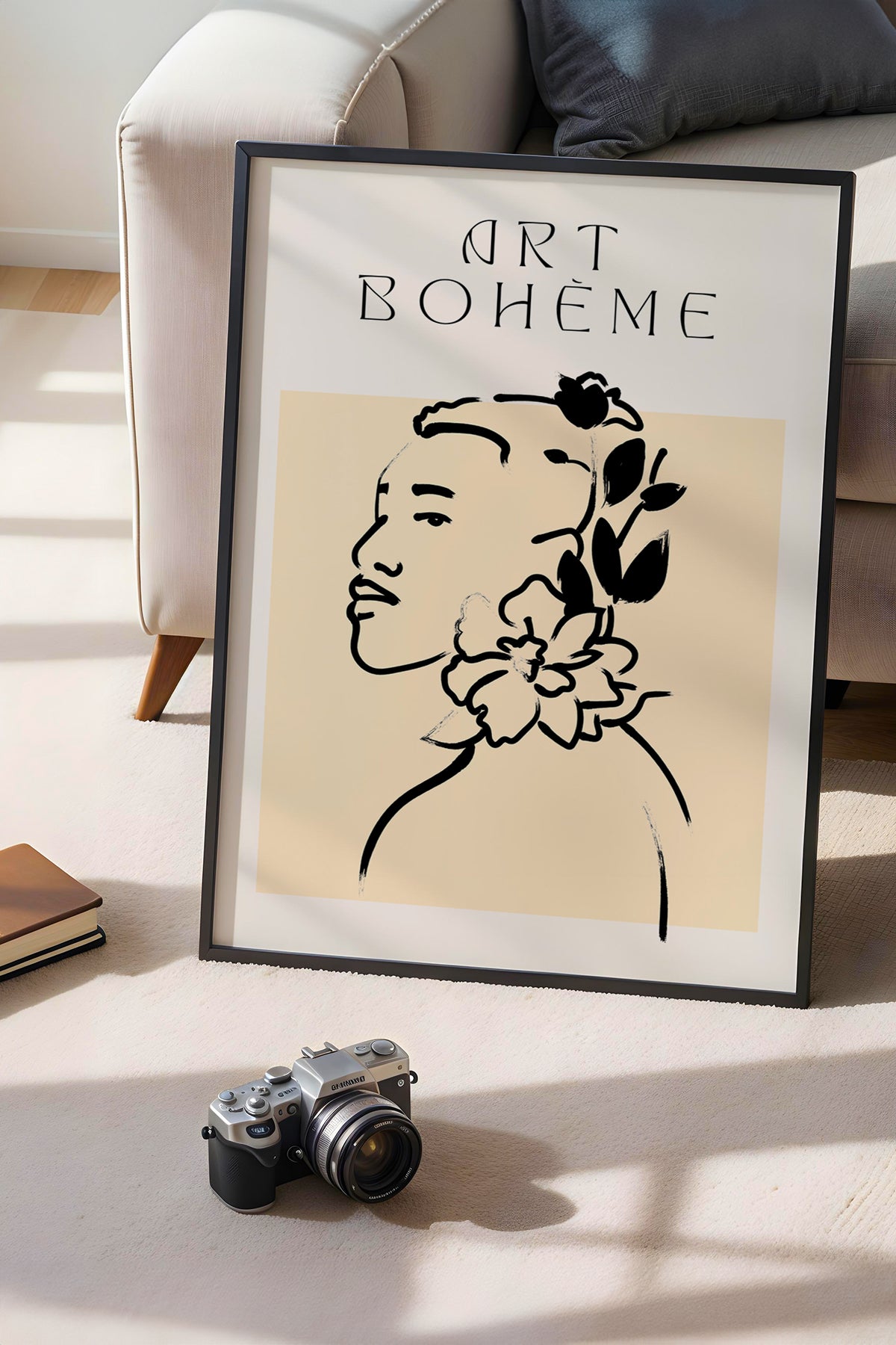 Bohemian Serisi Siyah Çerçeveli Poster, Tablo No:98