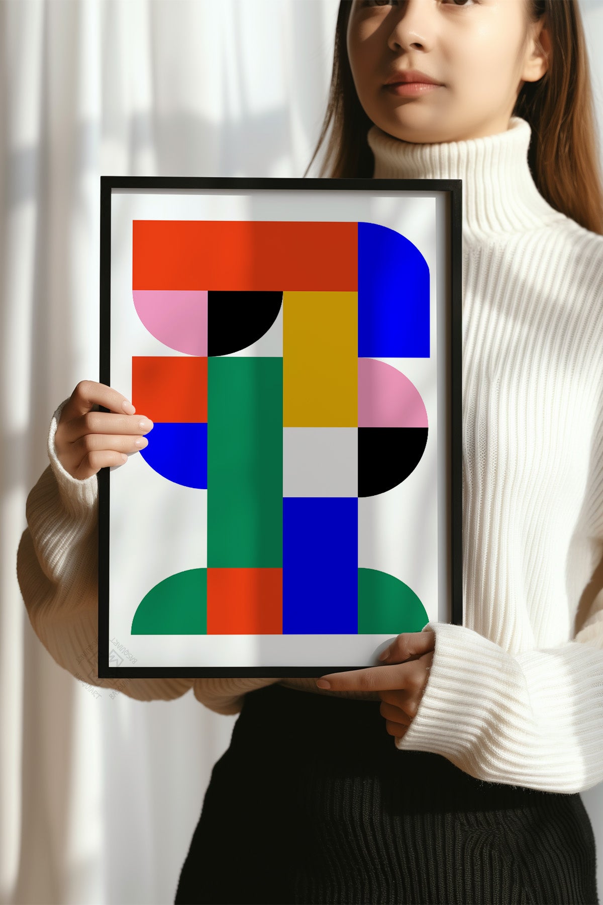 Bauhaus Serisi Siyah Çerçeveli Poster, Tablo No:14