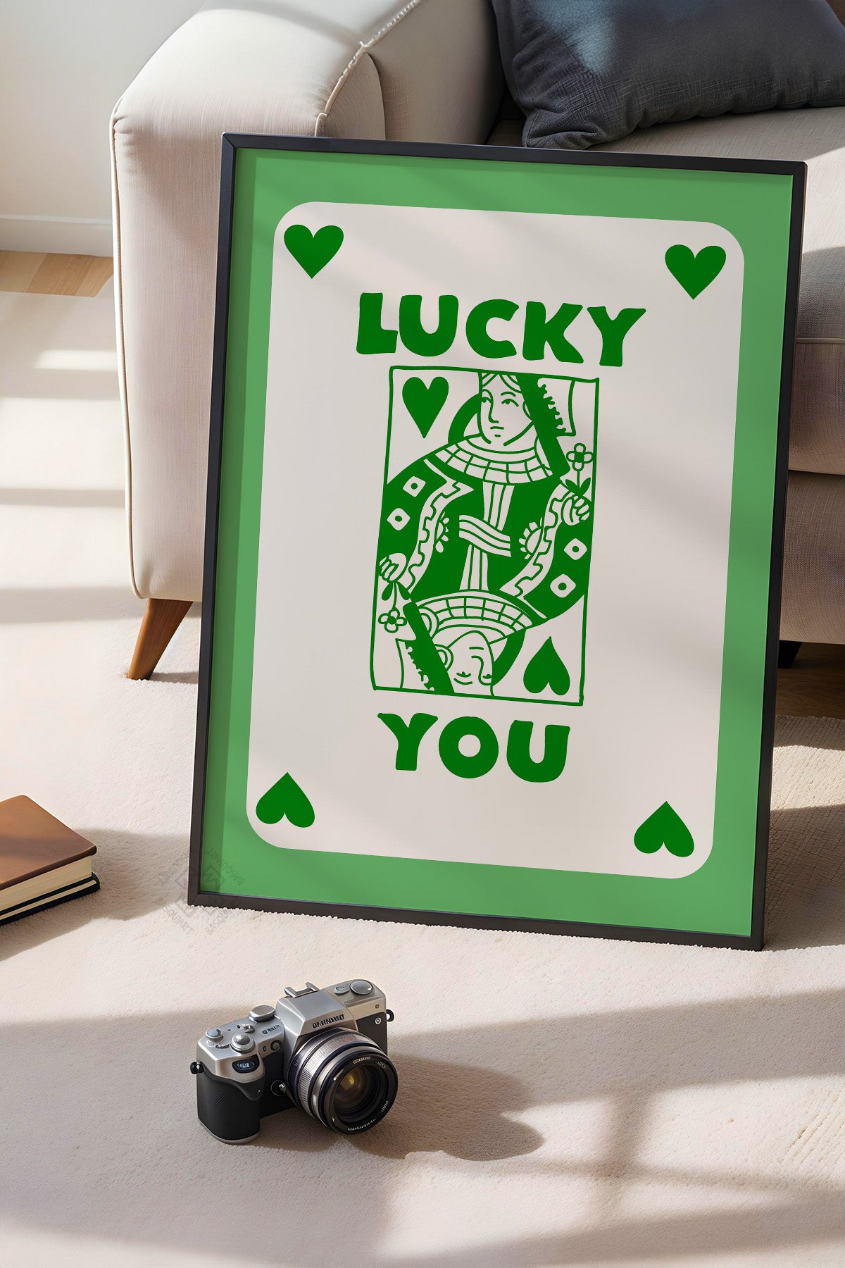 Lucky You Serisi Siyah Çerçeveli Poster, Tablo Duvar Dekoru No:127