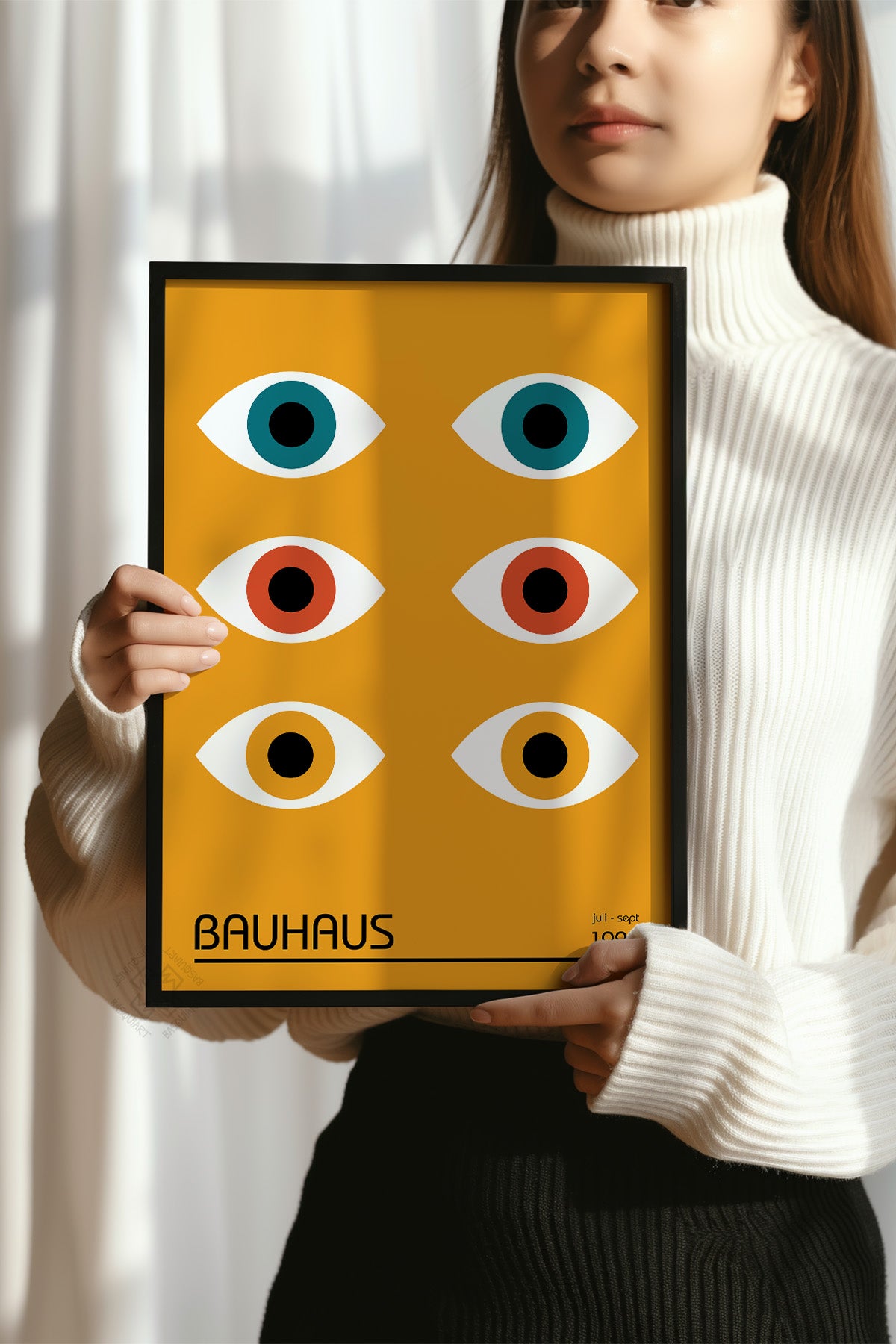 Bauhaus Serisi Siyah Çerçeveli Poster, Tablo No:25