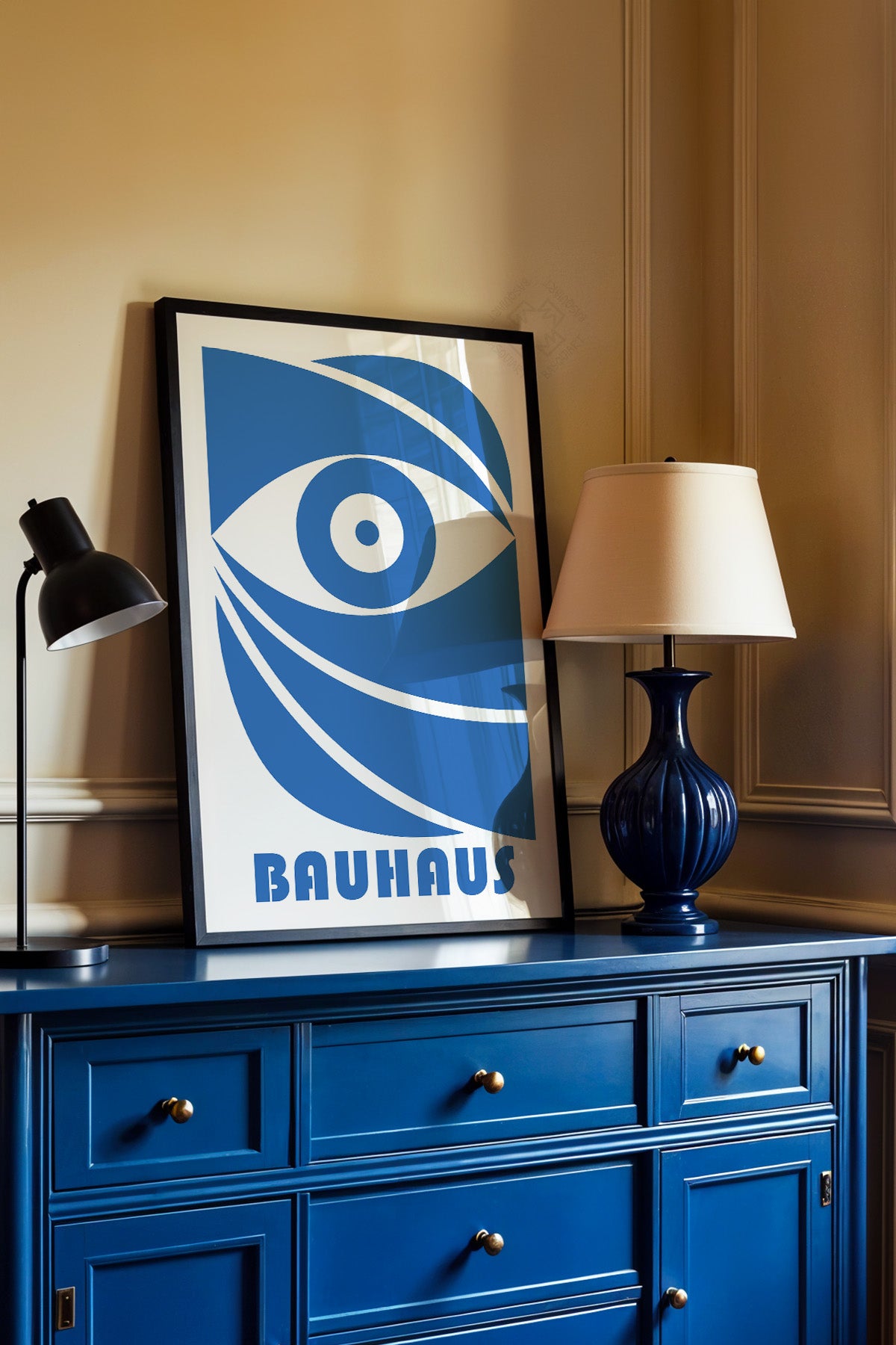 Bauhaus Serisi Siyah Çerçeveli Poster, Tablo No:63