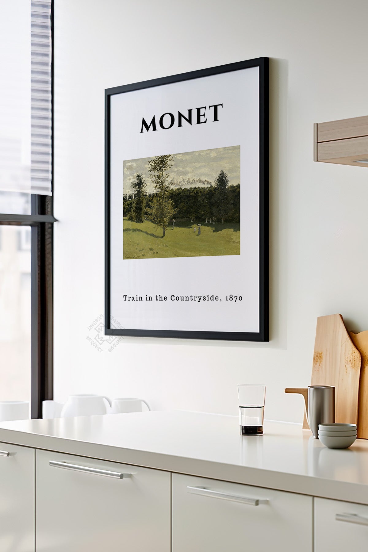 Claude Monet Serisi Siyah Çerçeveli Poster, Tablo Duvar Dekoru No:15