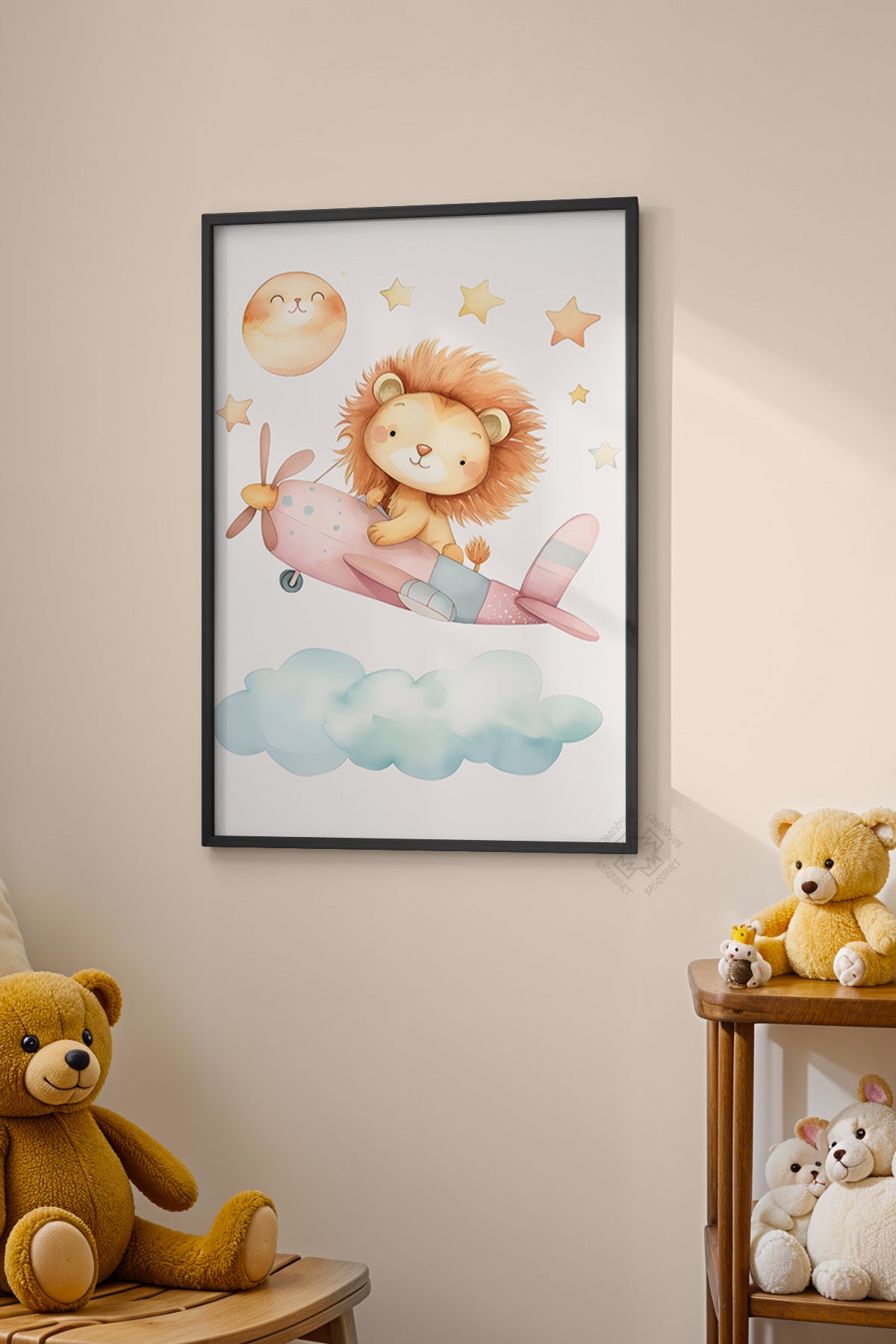 Çocuk Odası, Bebek Odası Siyah Çerçeveli Poster, Tablo No:42