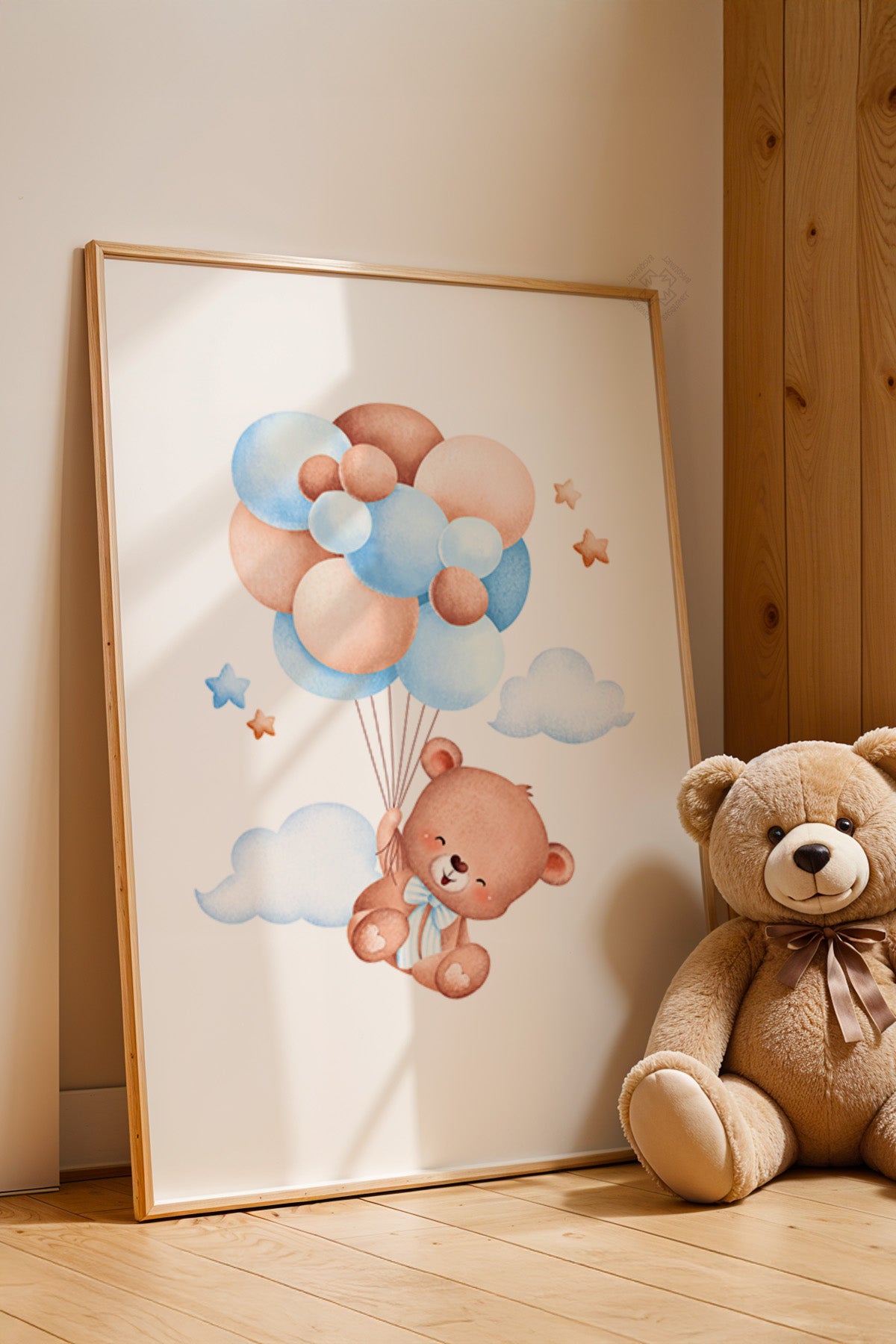 Çocuk Odası, Bebek Odası Ahşap Çerçeveli Poster, Tablo No:3