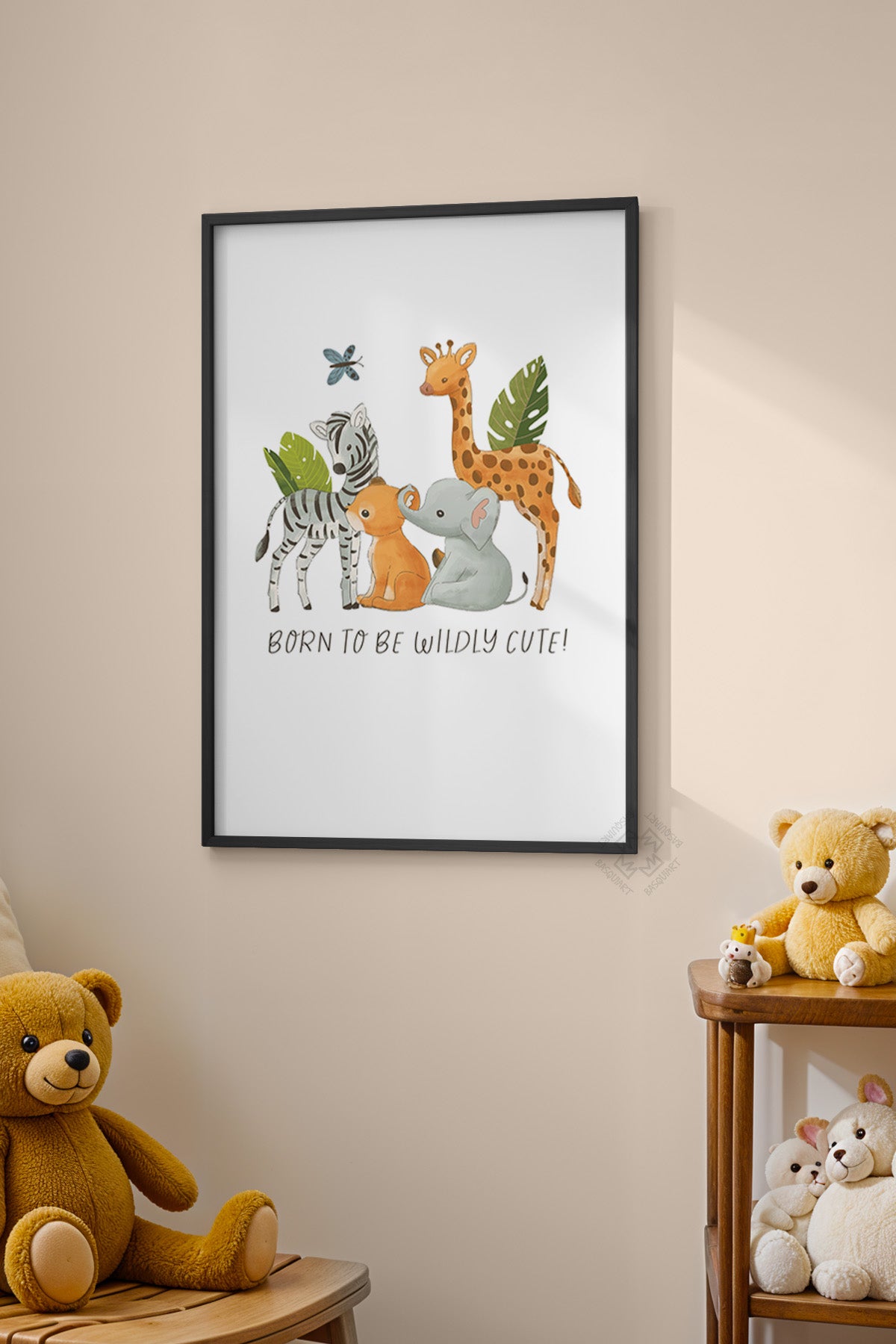 Çocuk Odası, Bebek Odası Siyah Çerçeveli Poster, Tablo No:98