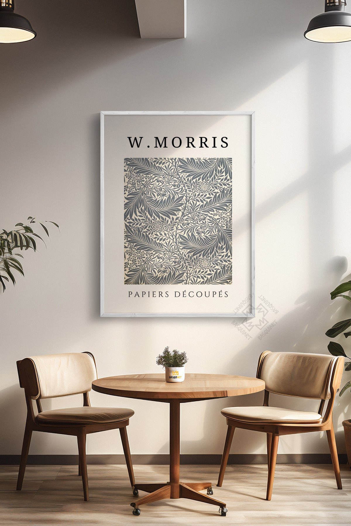 William Morris Serisi Beyaz Çerçeveli Poster, Tablo Duvar Dekoru No:5