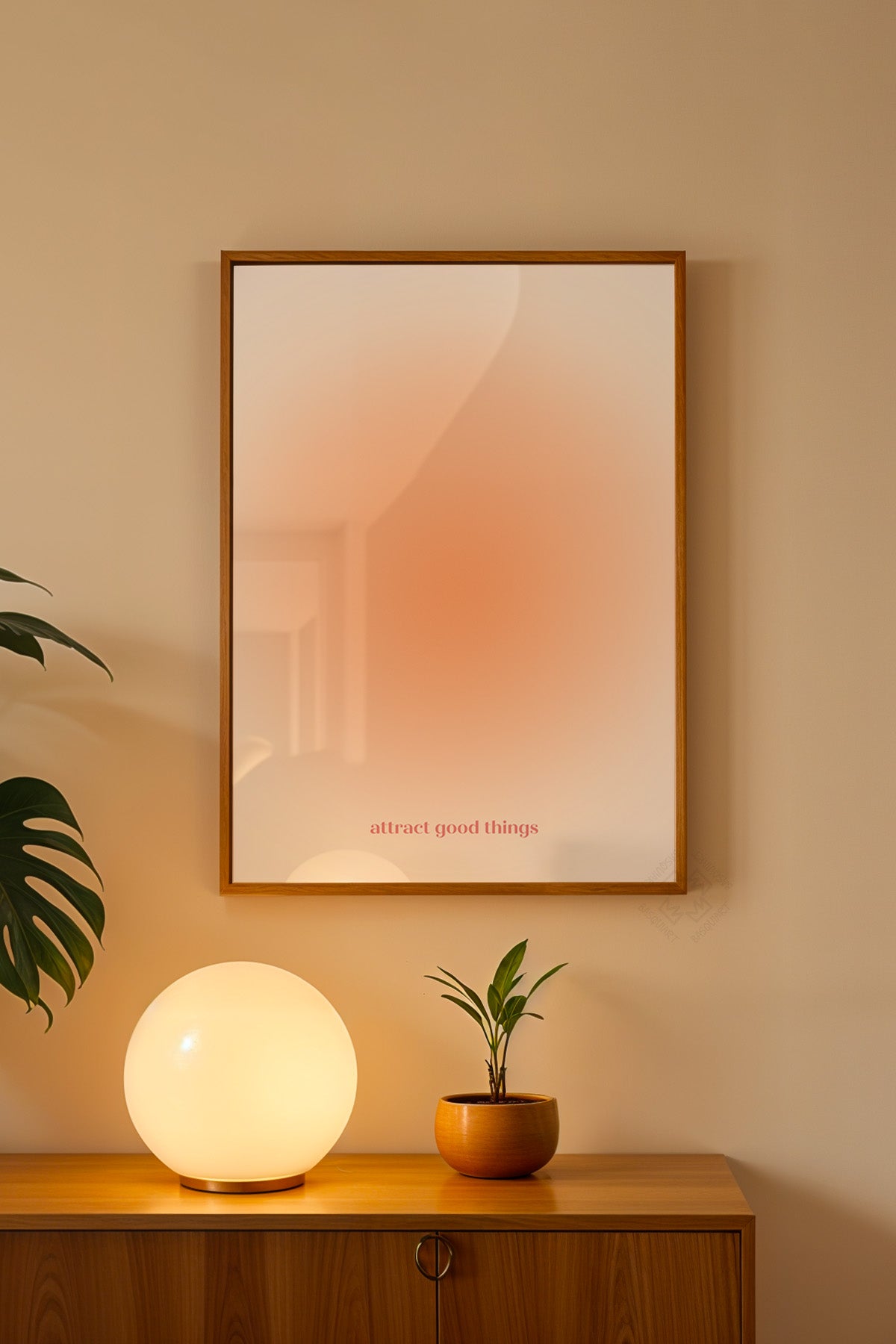 Aura Serisi Ahşap Çerçeveli Poster, Tablo No:179