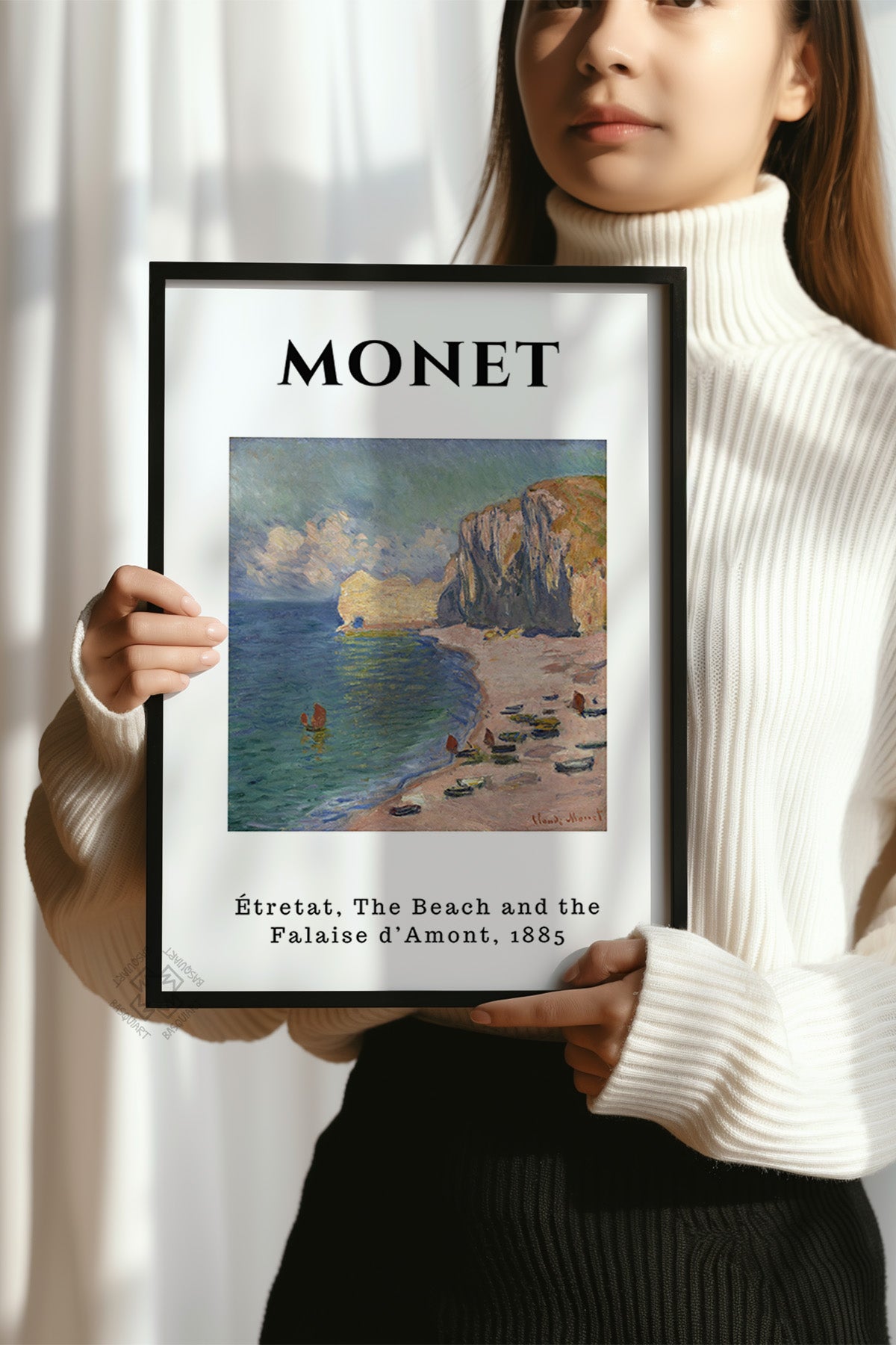 Claude Monet Serisi Siyah Çerçeveli Poster, Tablo Duvar Dekoru No:4