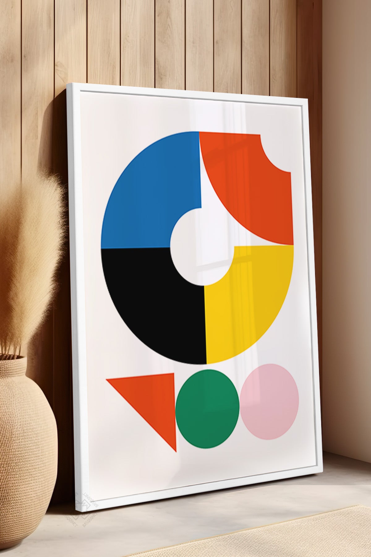 Bauhaus Serisi Beyaz Çerçeveli Poster, Tablo No:9