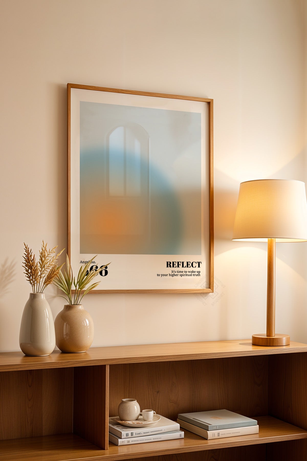 Aura Serisi Ahşap Çerçeveli Poster, Tablo No:3