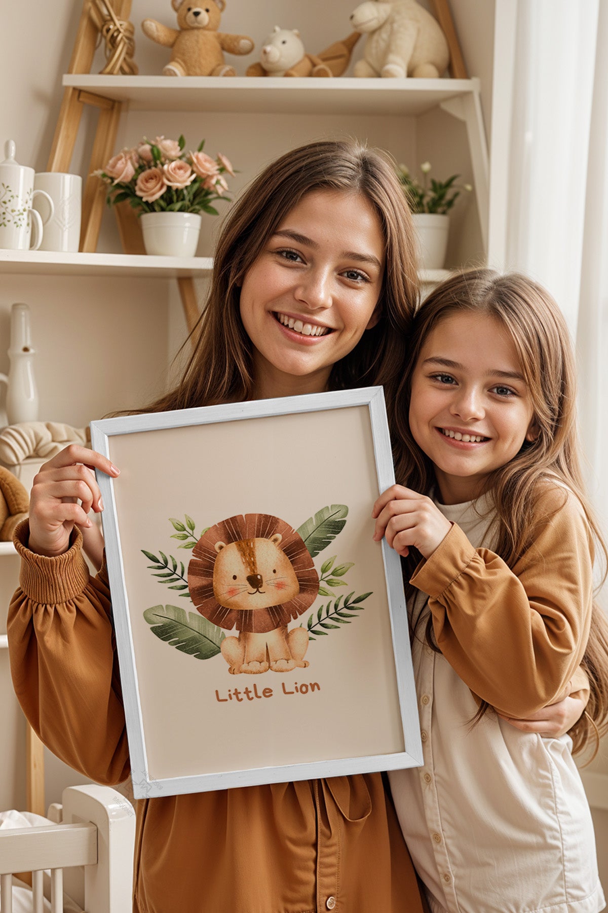 Çocuk Odası, Bebek Odası Beyaz Çerçeveli Poster, Tablo No:97
