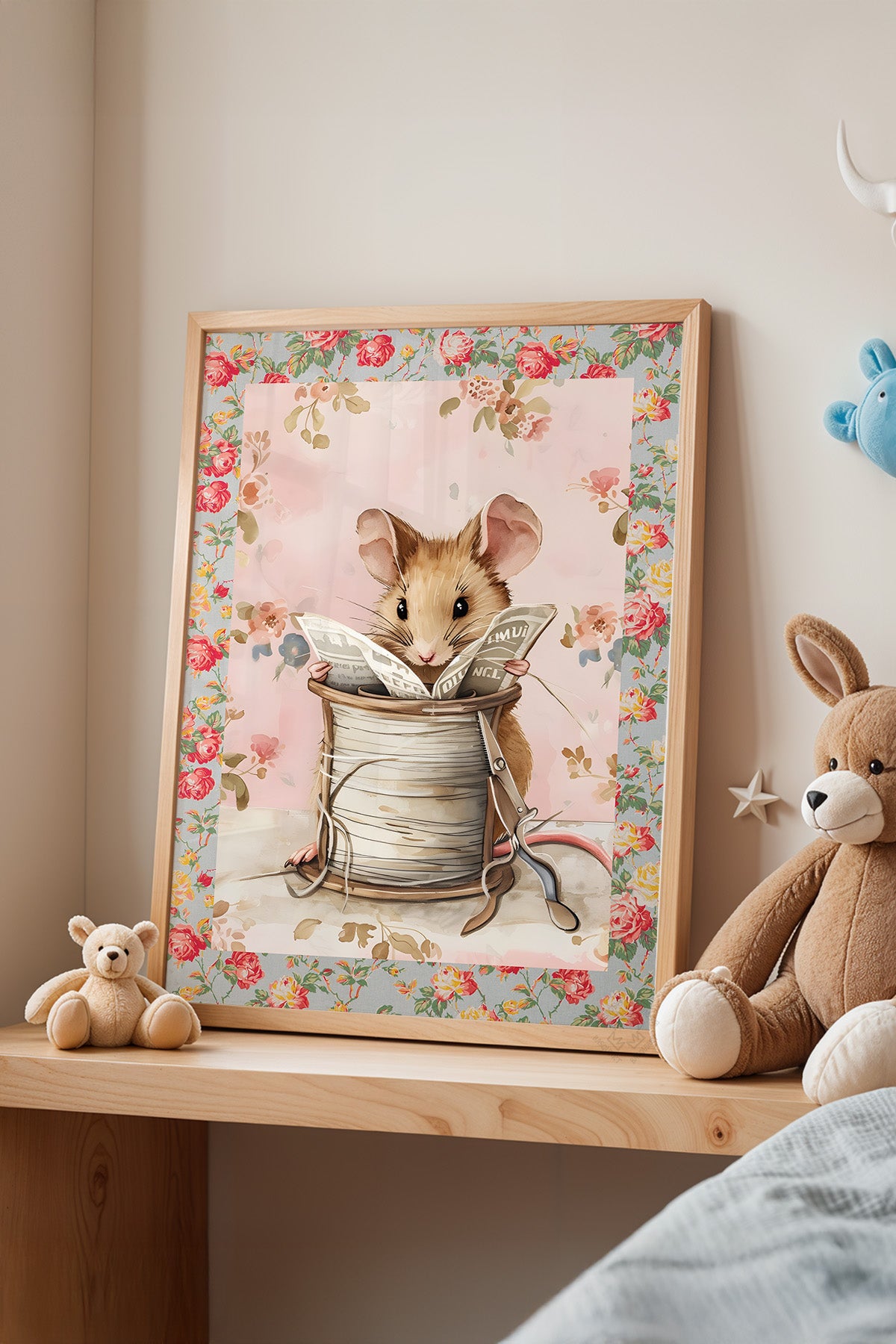 Çocuk Odası, Bebek Odası Ahşap Çerçeveli Poster, Tablo No:66