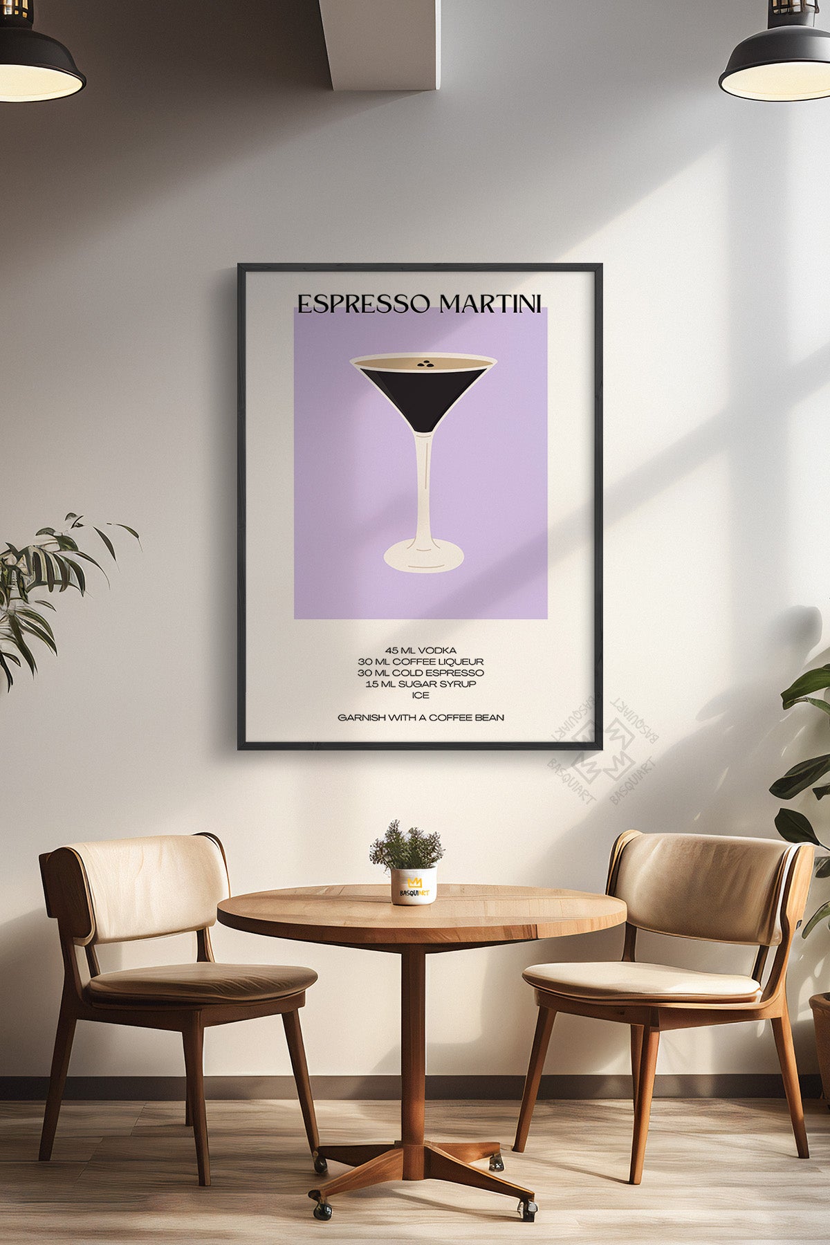 Kokteyl Serisi Siyah Çerçeveli Poster, Tablo, Cafe, Restoran, Mutfak Duvar Dekoru No:16