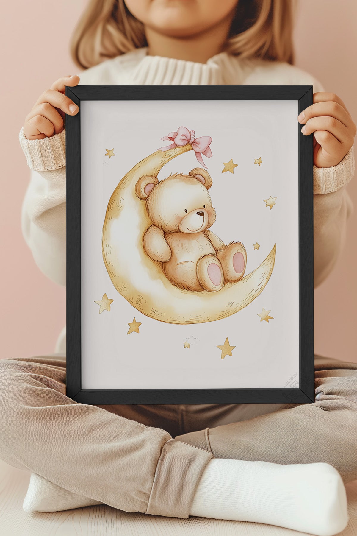 Çocuk Odası, Bebek Odası Siyah Çerçeveli Poster, Tablo No:54