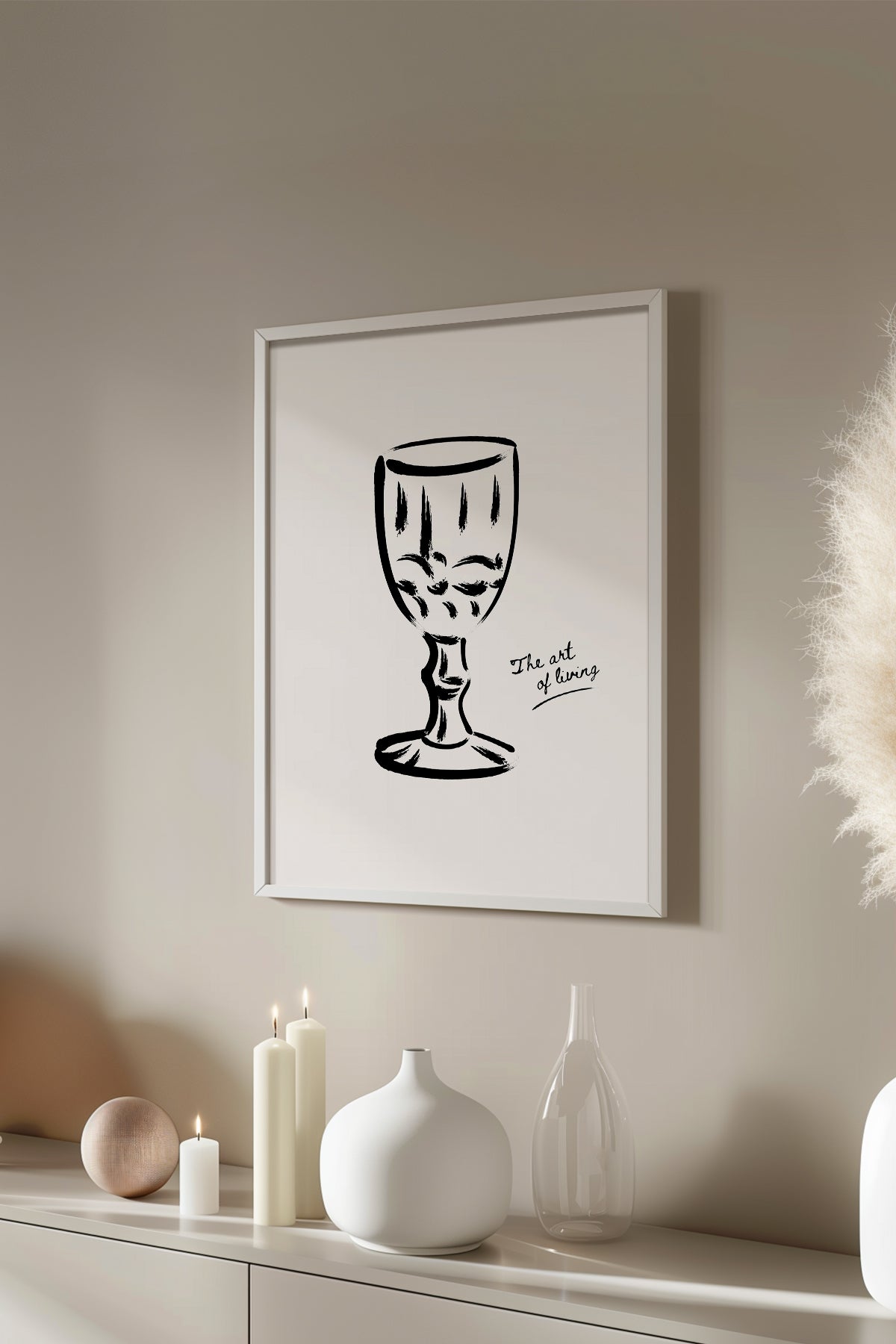 Bohemian Serisi Beyaz Çerçeveli Poster, Tablo No:73