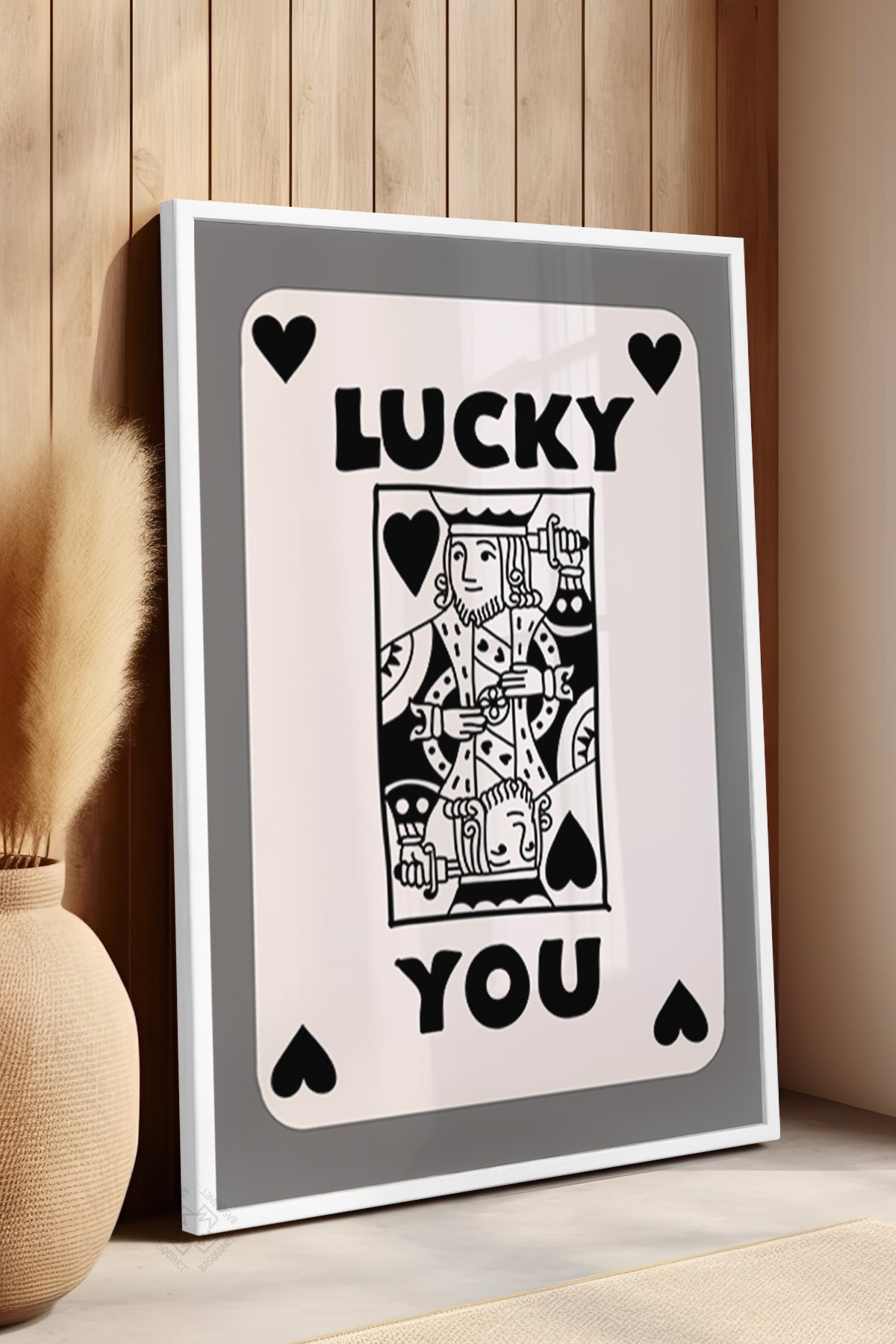 Lucky You Serisi Beyaz Çerçeveli Poster, Tablo Duvar Dekoru No:105