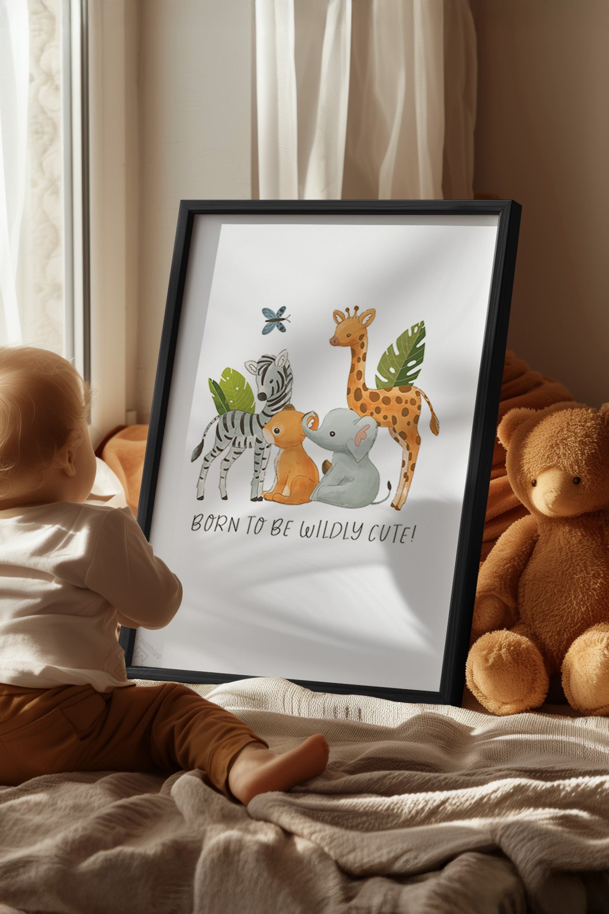 Çocuk Odası, Bebek Odası Siyah Çerçeveli Poster, Tablo No:98