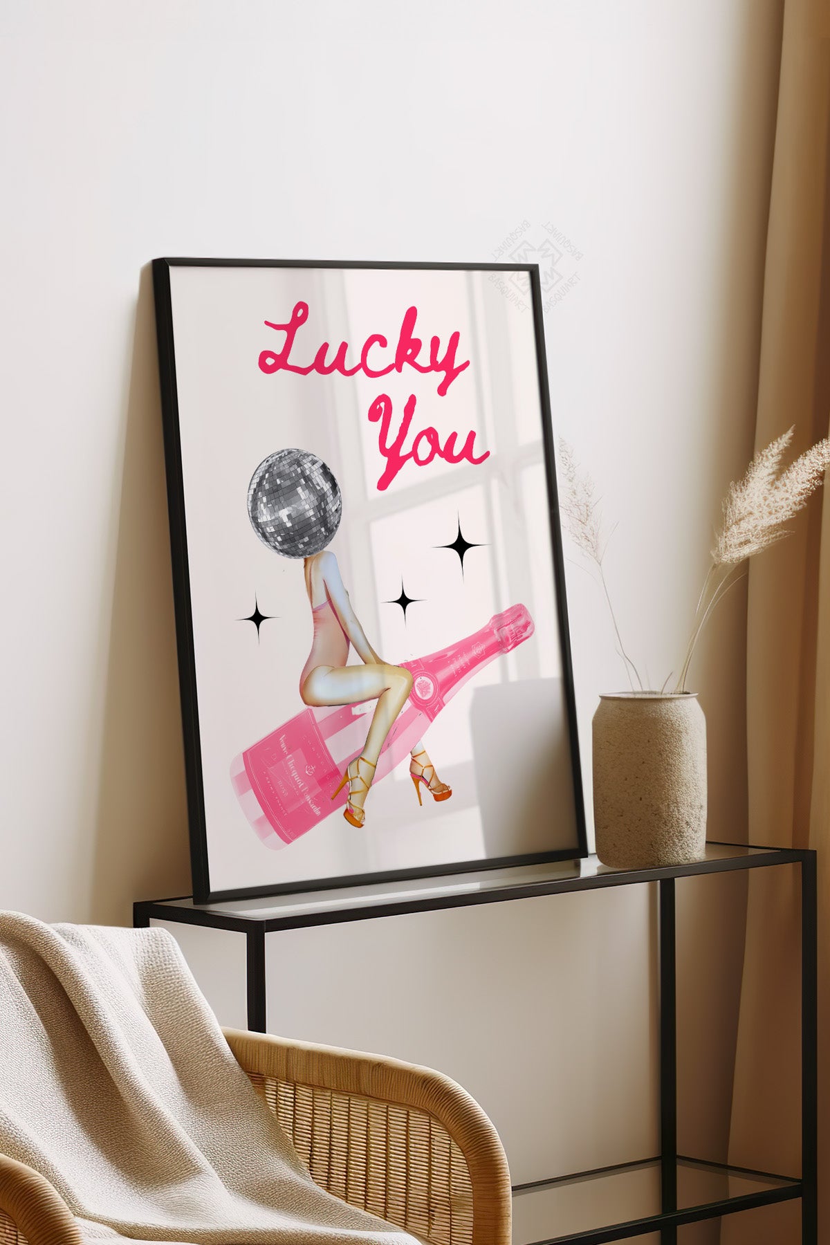 Lucky You Serisi Siyah Çerçeveli Poster, Tablo Duvar Dekoru No:90