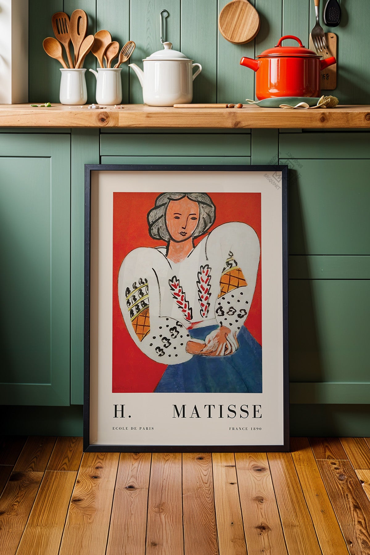 Henri Matisse Serisi Siyah Çerçeveli Poster, Tablo Duvar Dekoru No:15