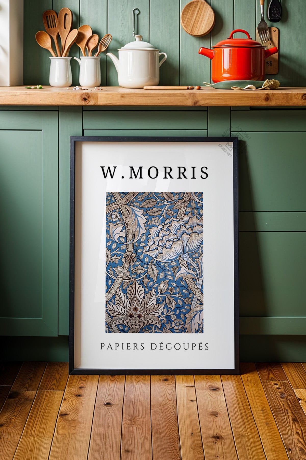 William Morris Serisi Siyah Çerçeveli Poster, Tablo Duvar Dekoru No:12