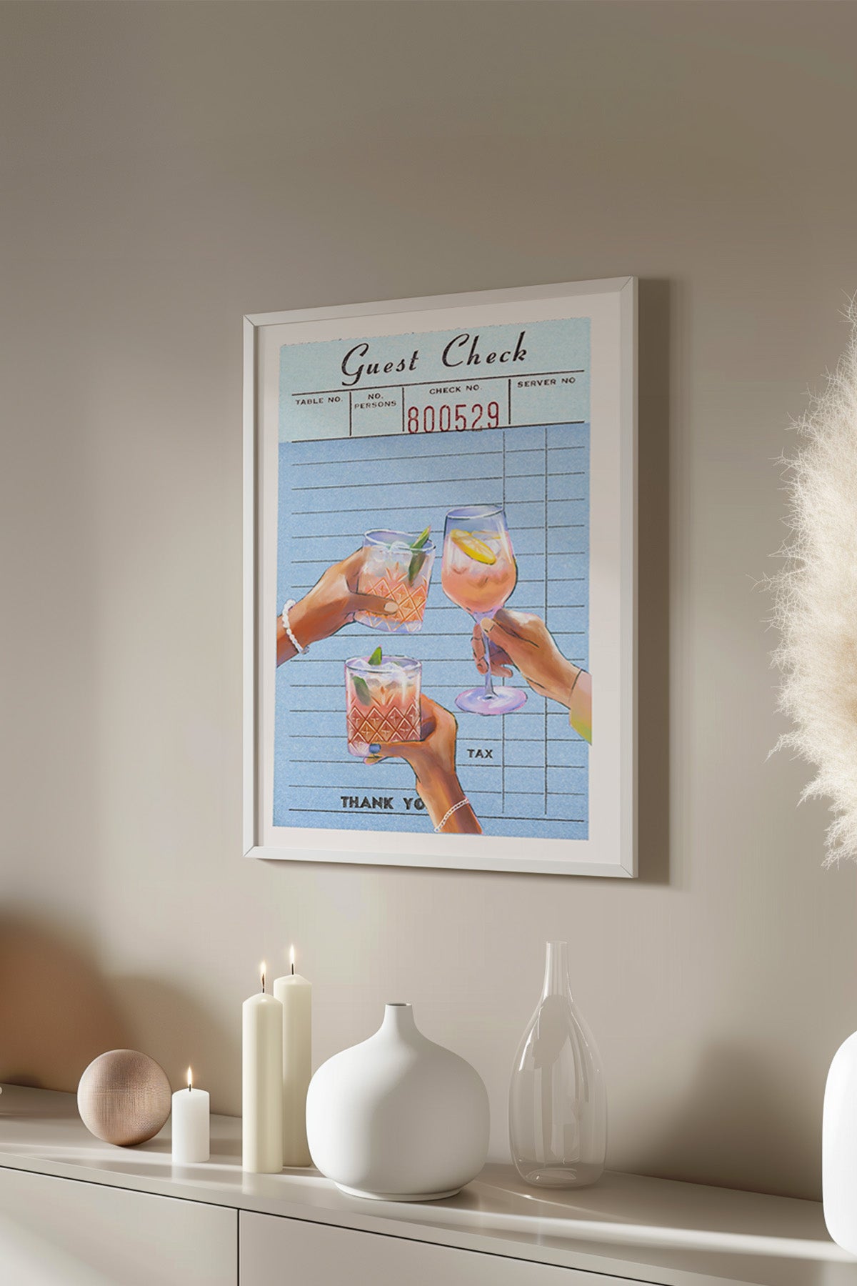 Lucky You Serisi Beyaz Çerçeveli Poster, Tablo Duvar Dekoru No:32