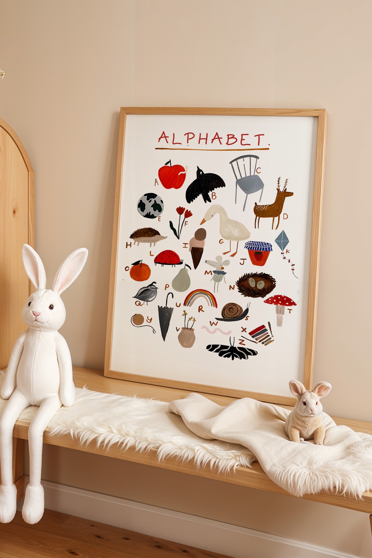 Çocuk Odası, Bebek Odası Ahşap Çerçeveli Poster, Tablo No:185
