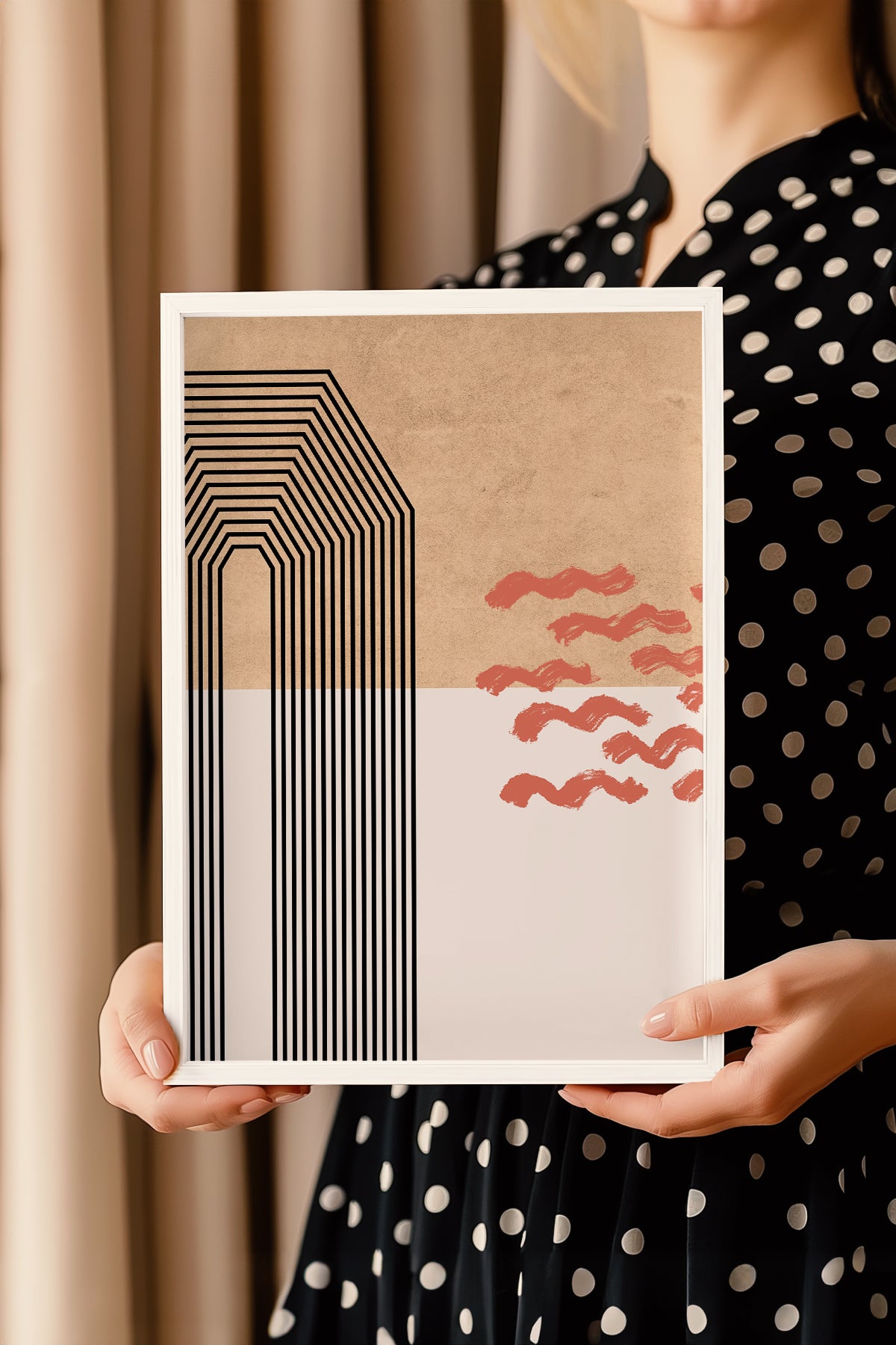 Bohemian Serisi Beyaz Çerçeveli Poster, Tablo No:12
