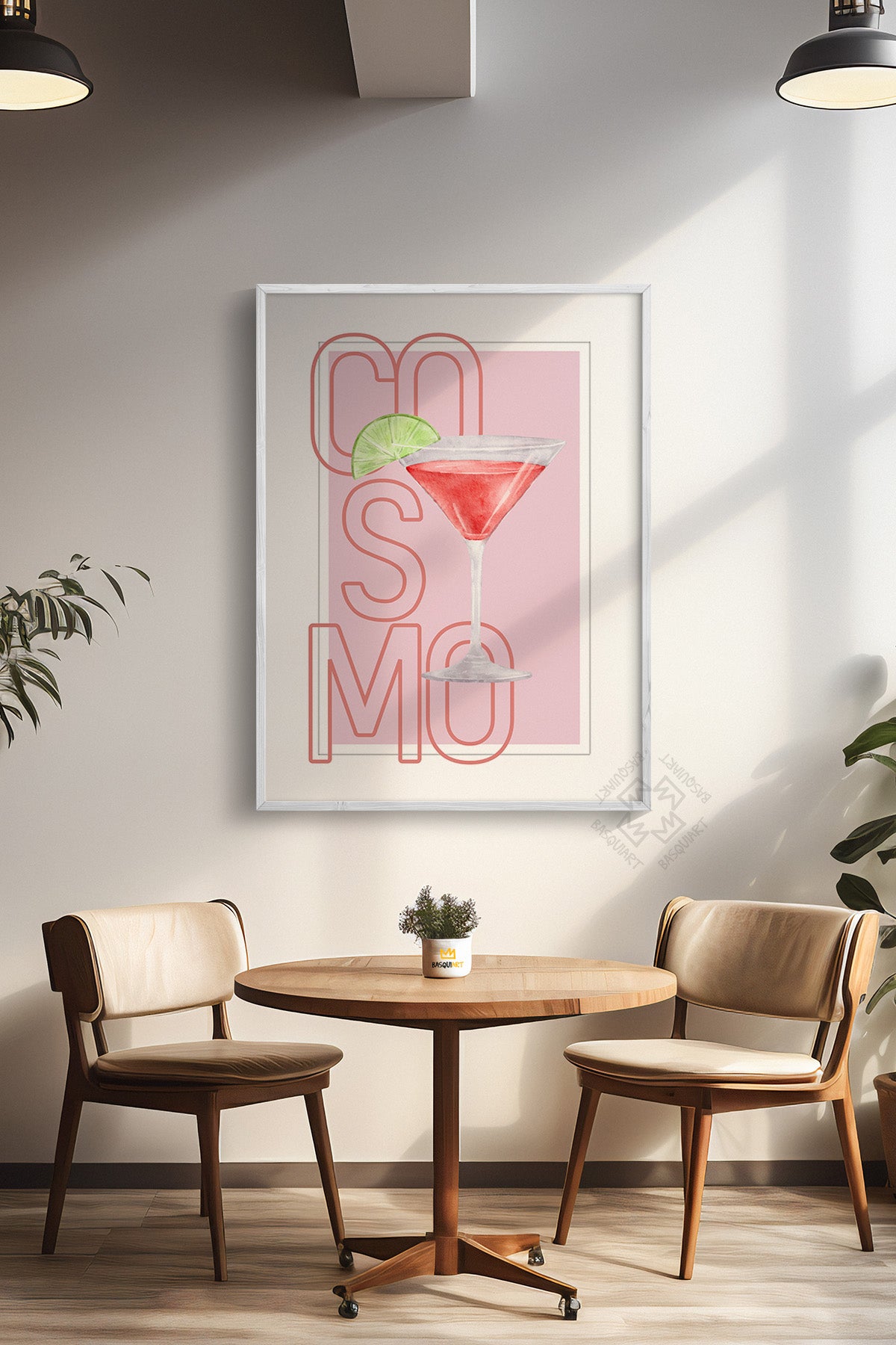 Kokteyl Serisi Beyaz Çerçeveli Poster, Tablo, Cafe, Restoran, Mutfak Duvar Dekoru No:46