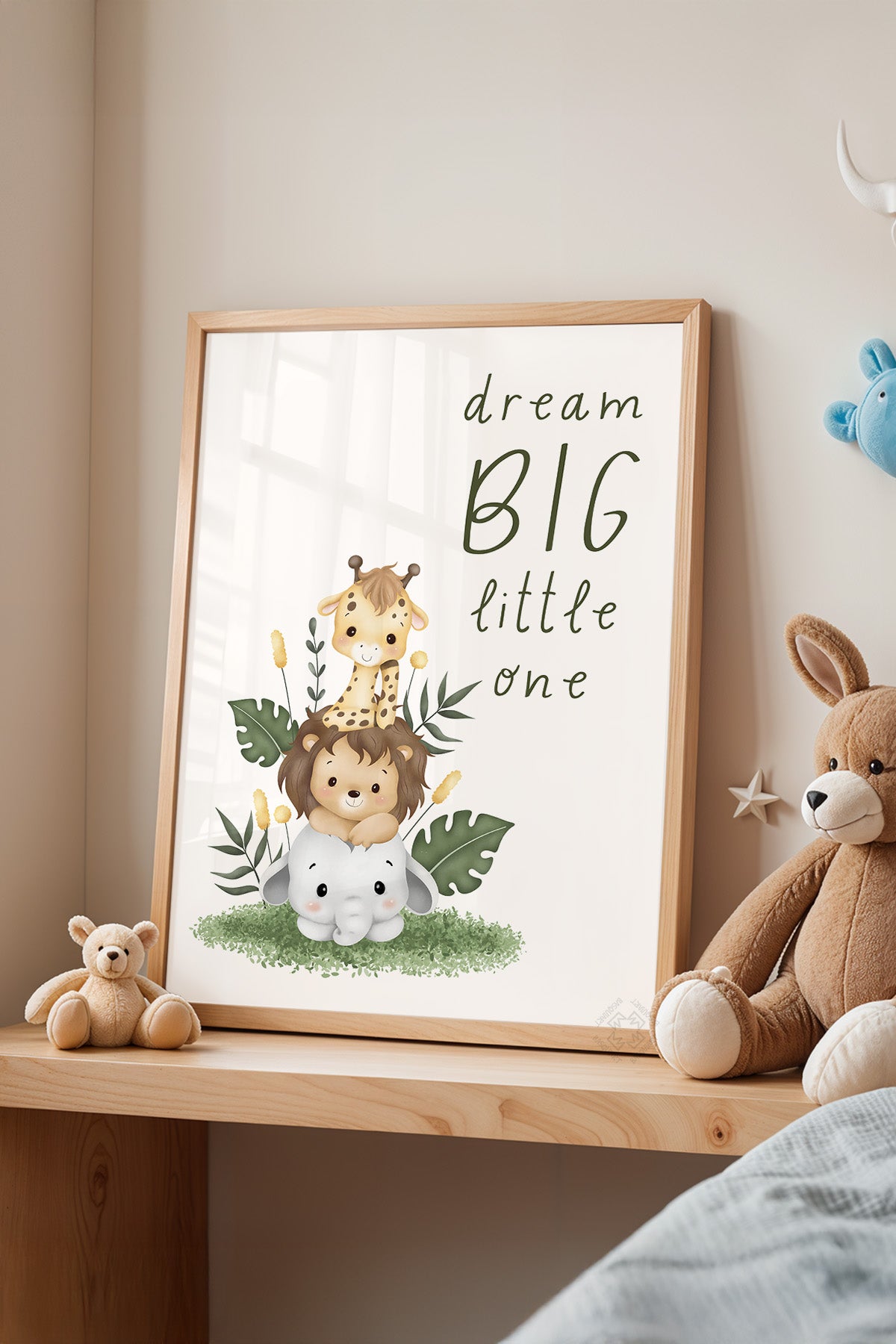 Çocuk Odası, Bebek Odası Ahşap Çerçeveli Poster, Tablo No:93