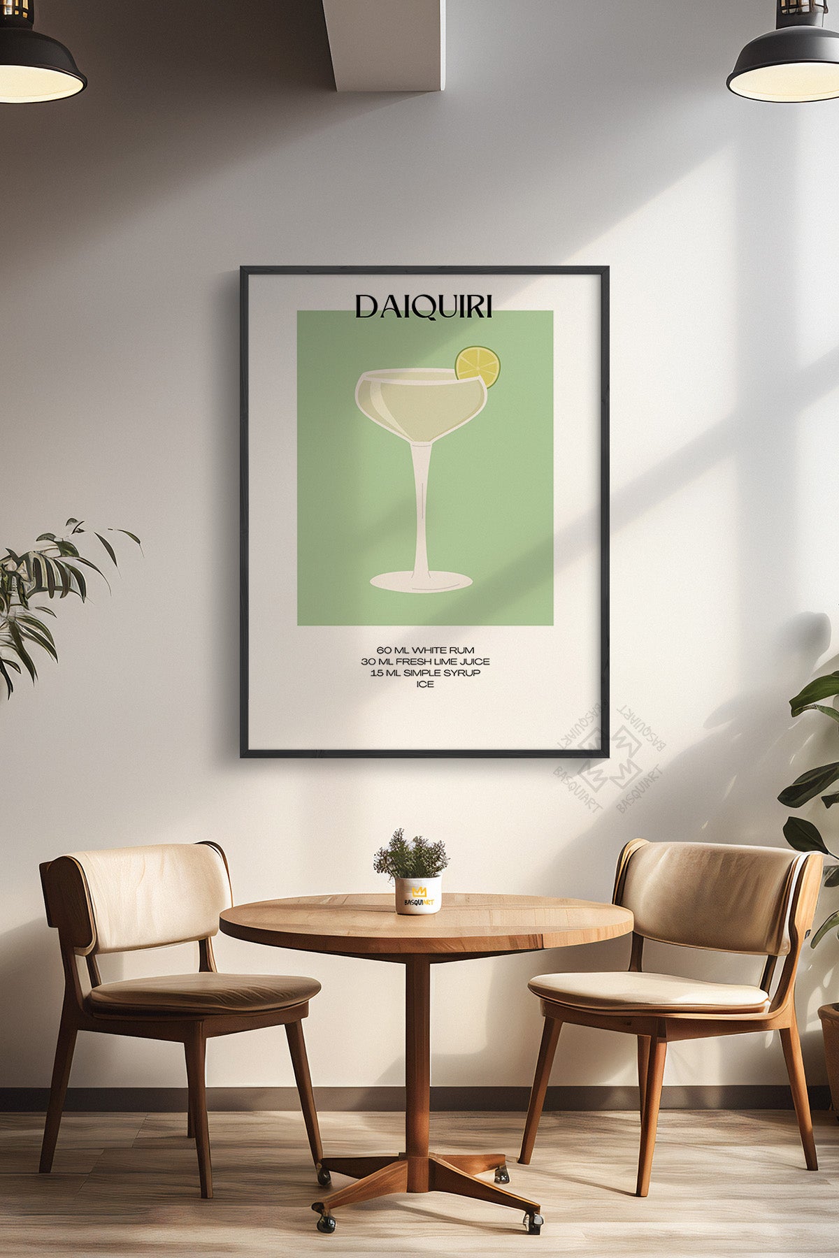 Kokteyl Serisi Siyah Çerçeveli Poster, Tablo, Cafe, Restoran, Mutfak Duvar Dekoru No:24